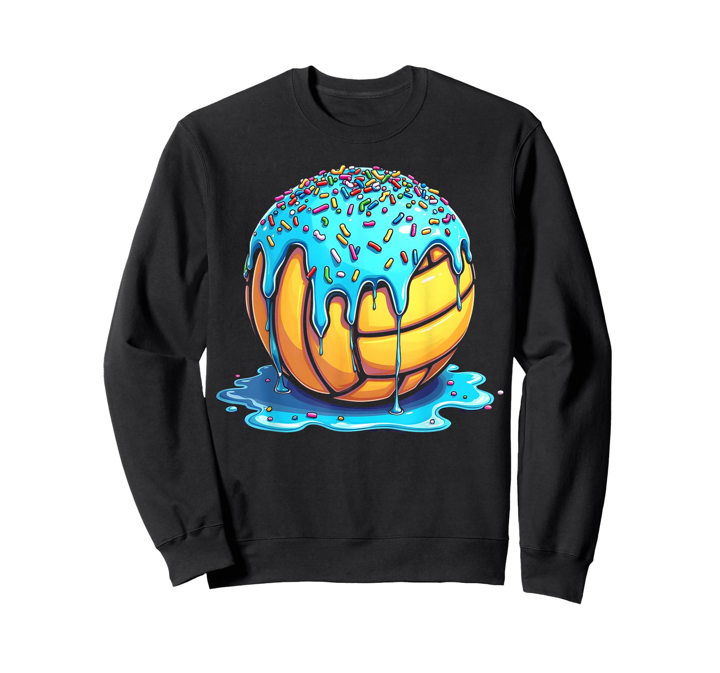 Volleyball Drip Girls Ice Cream Drip Sprinkles Summer Sports T-Shirt