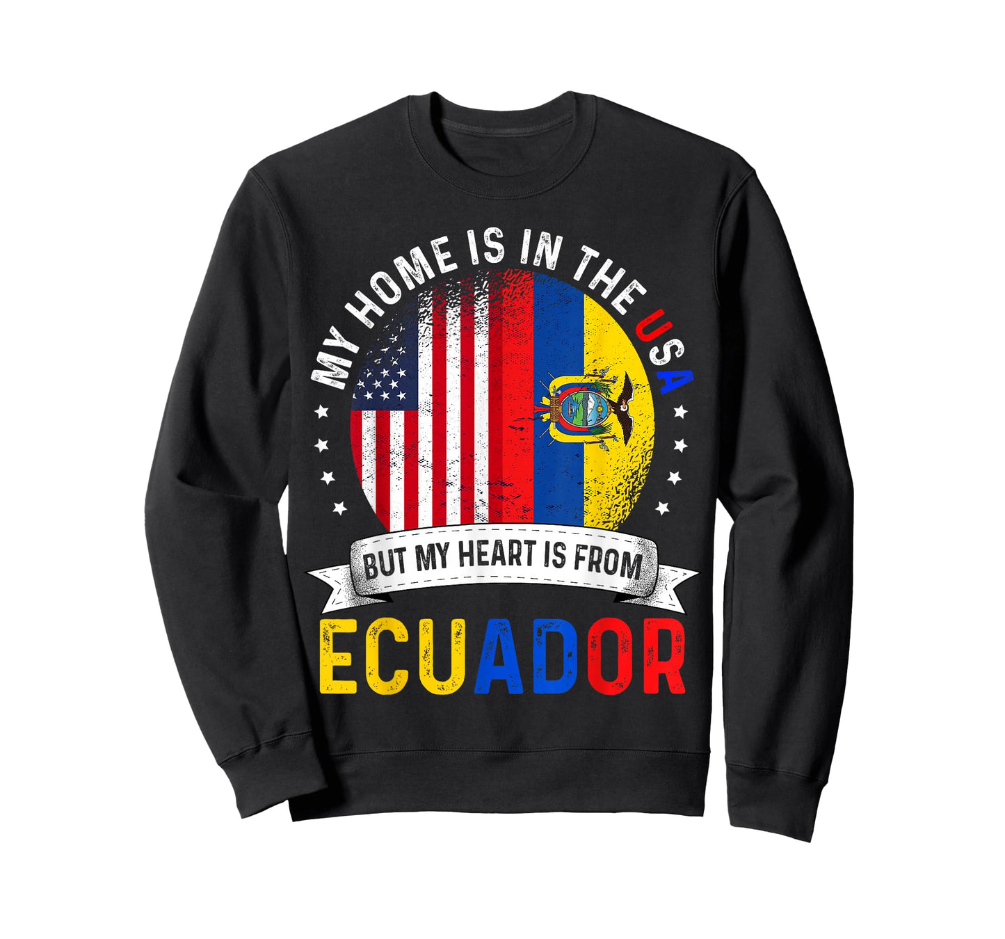 Ecuadorian American Patriot Heart is from Ecuador Flag T-Shirt