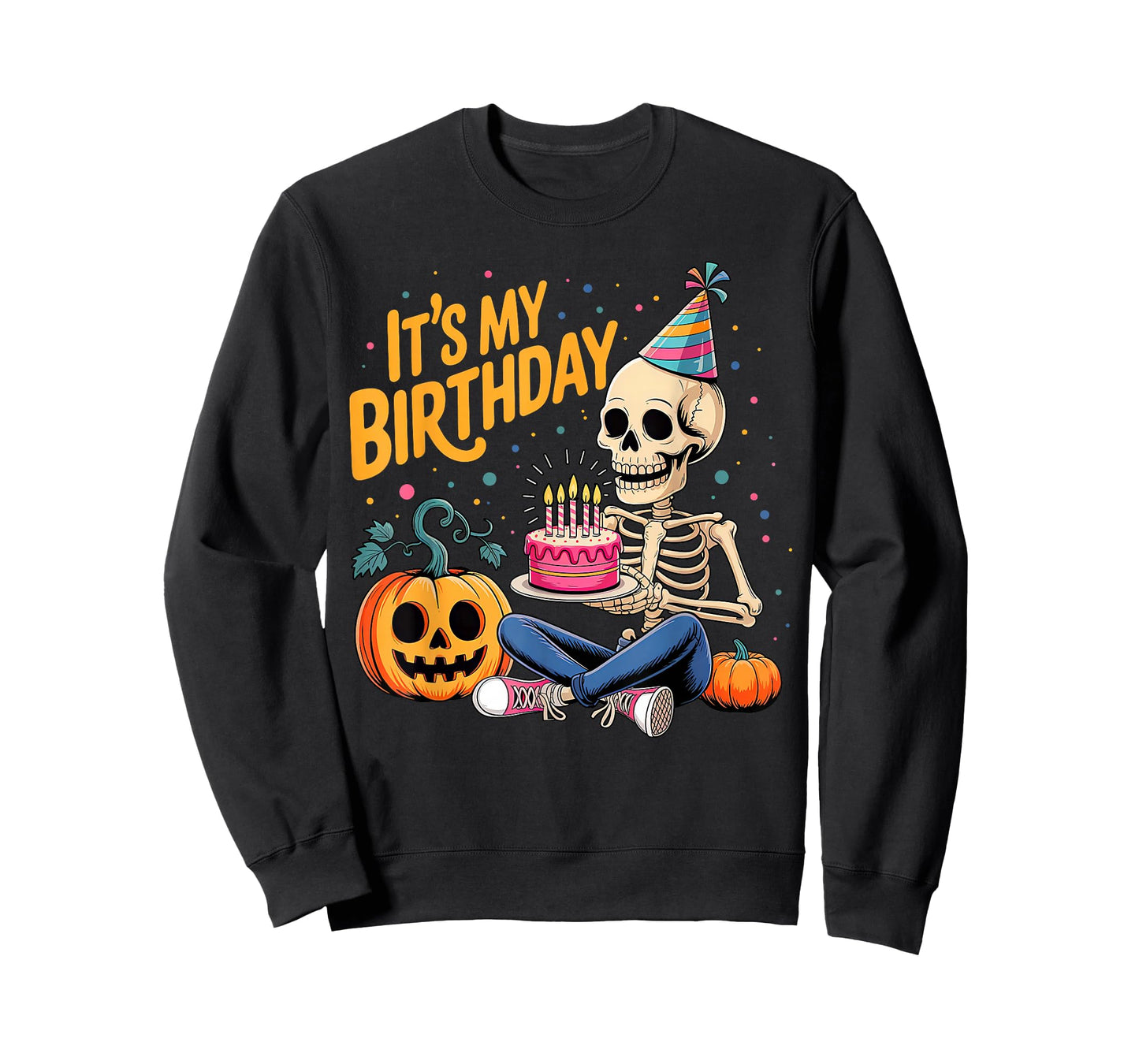 It's My Birthday Skeleton Happy Halloween Birthday Party T-Shirt