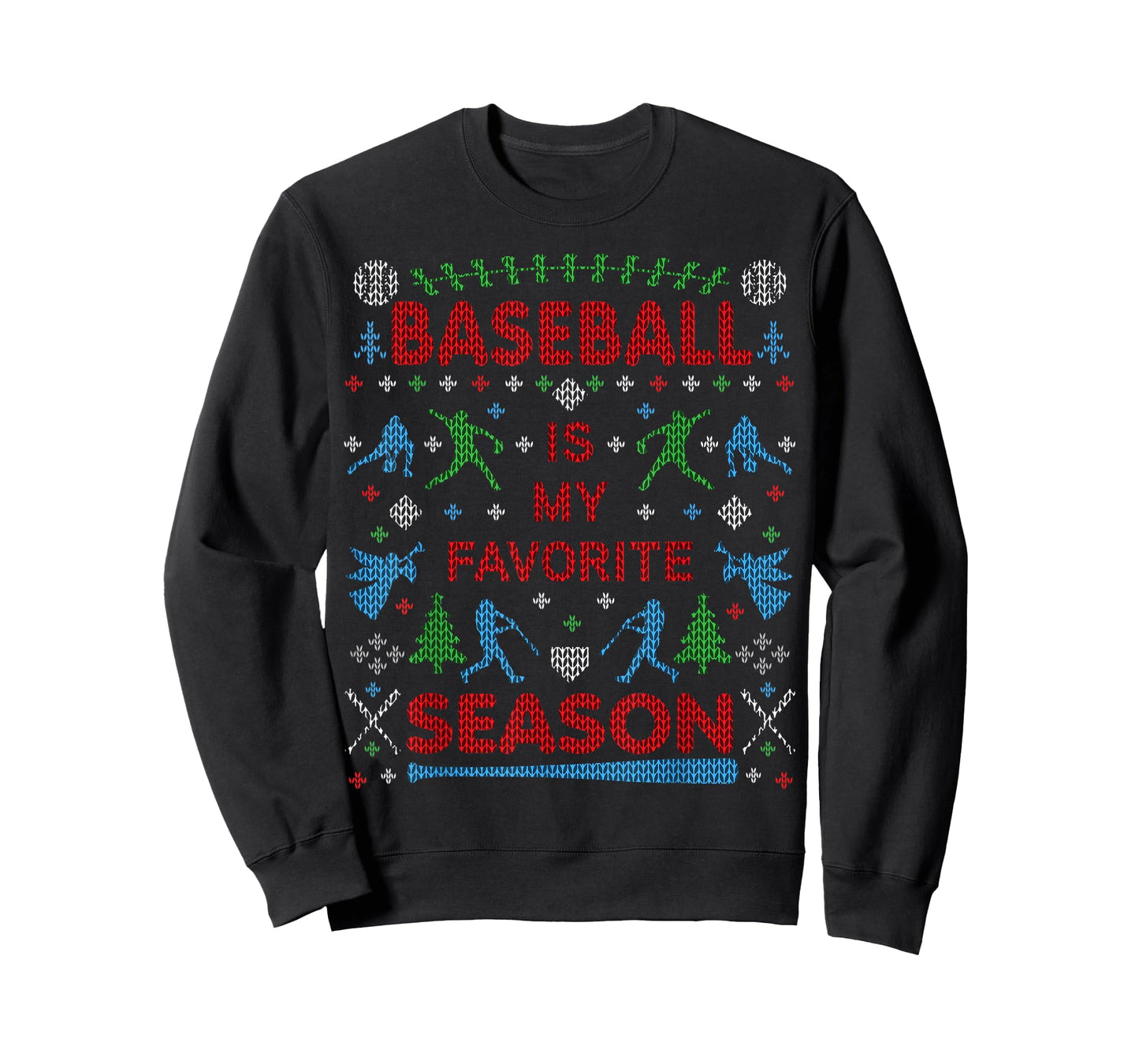 Funny Baseball Season Ugly Christmas Sweater Party Original T-Shirt