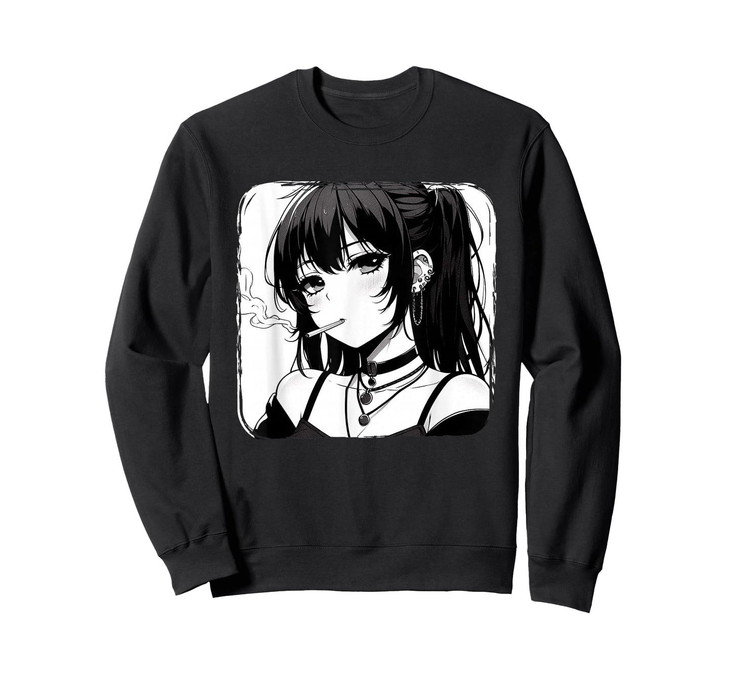 Anime Horror Girl Aesthetic Grunge Waifu Japanese Otaku T-Shirt