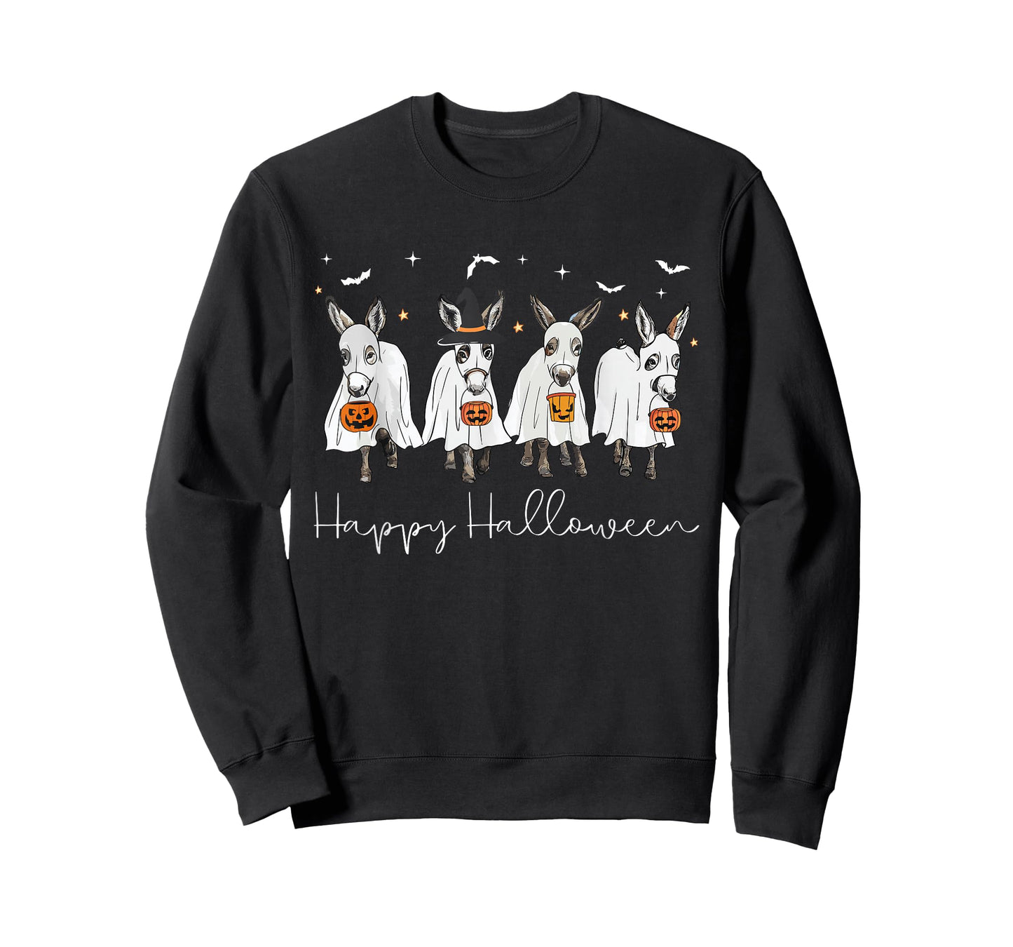 Happy Halloween Donkey Ghost Spooky Season Donkey Lover T-Shirt