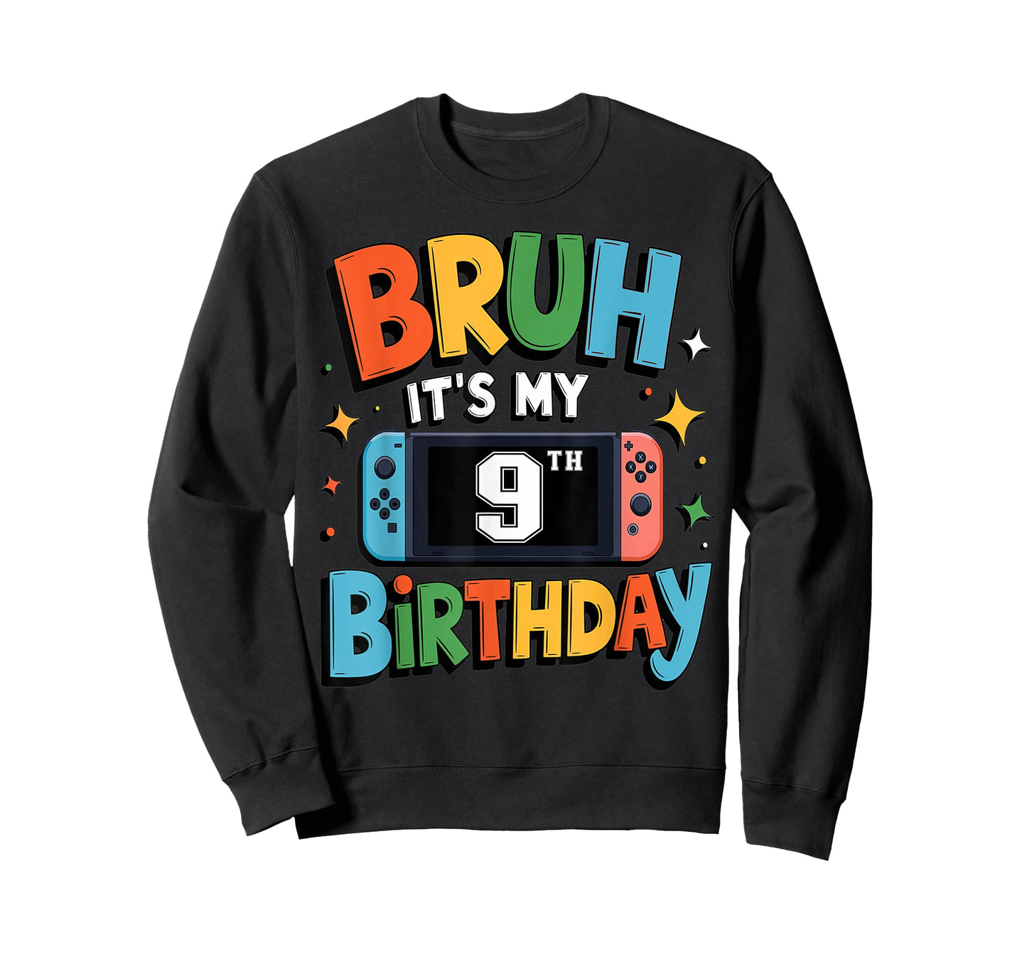Bruh It's My 9th Birthday Video Game For Boys Girls T-Shirt
