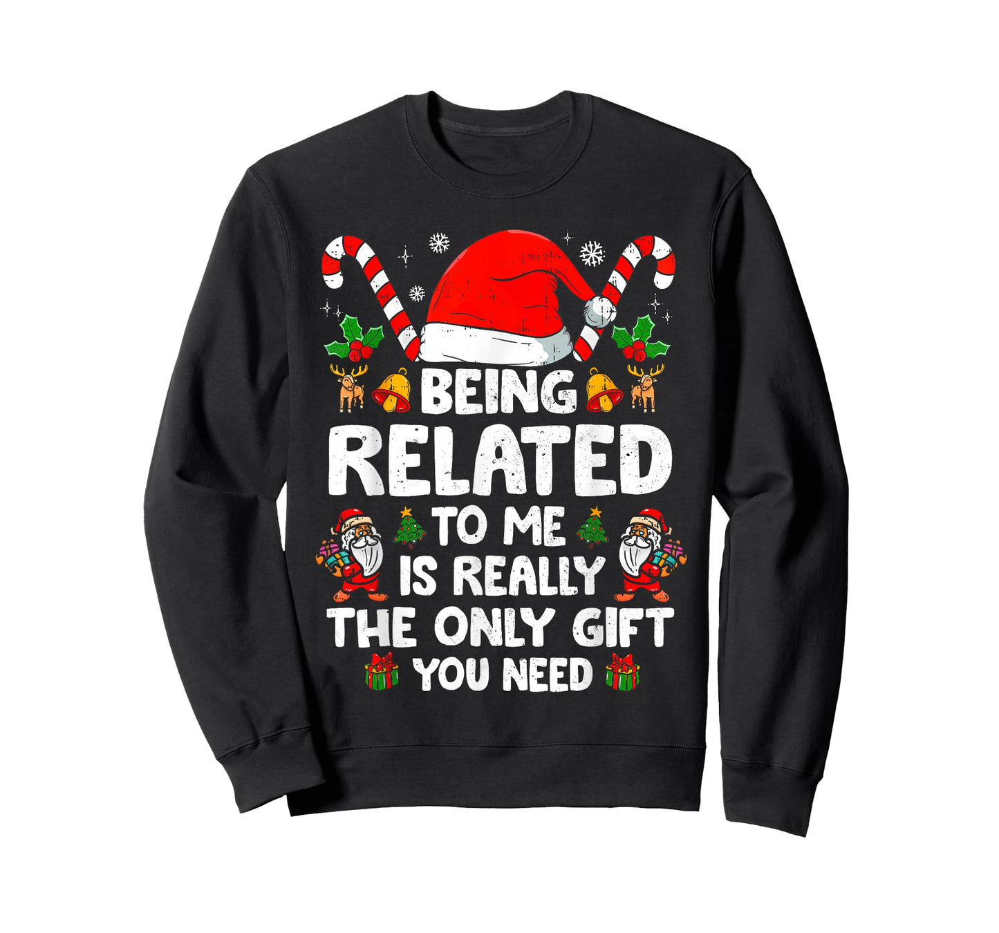 Being Related to Me Funny Christmas Family Xmas Pajamas T-Shirt