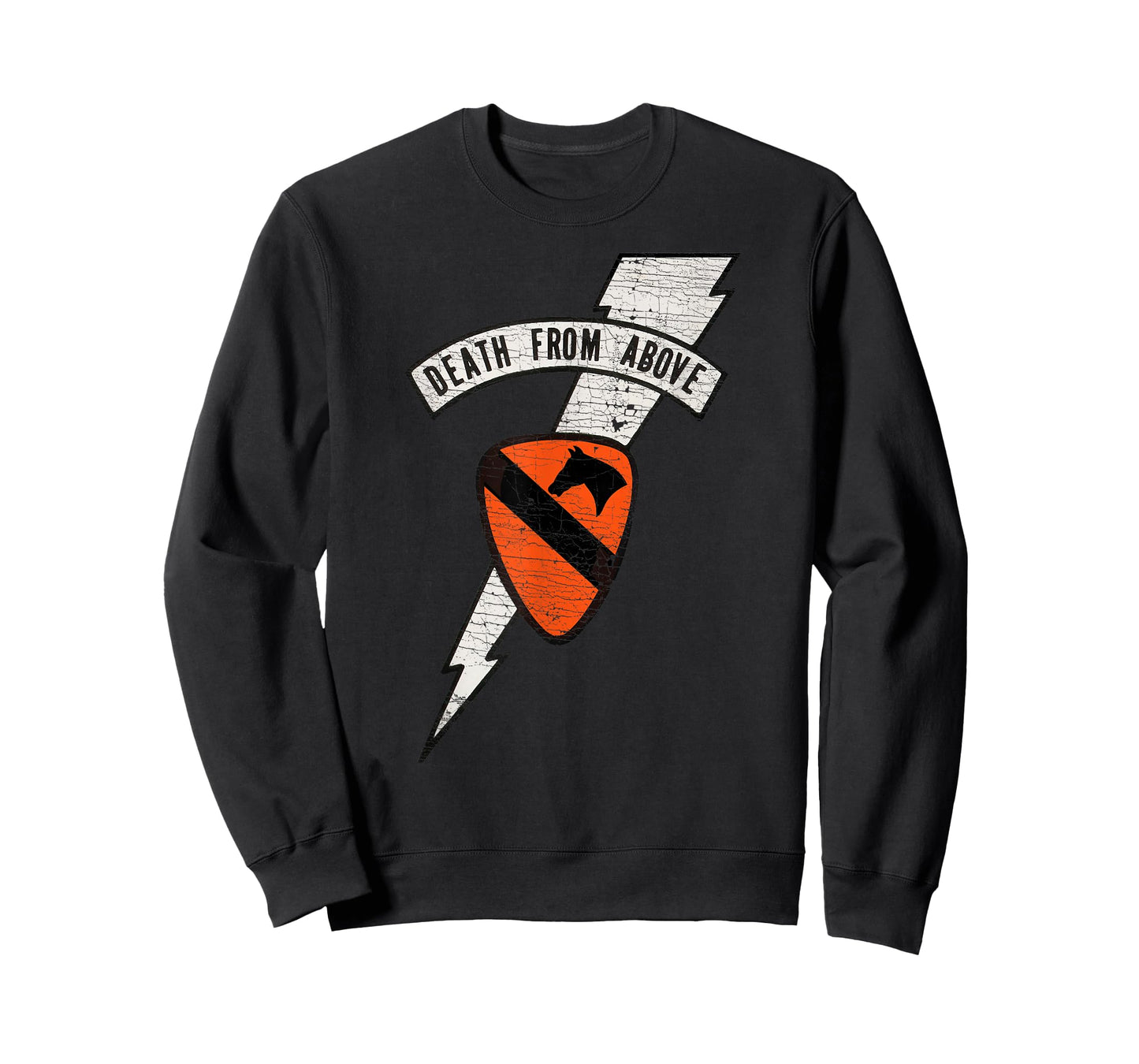 "Death From Above" Air Cavalry Lightning Logo (Distressed) T-Shirt
