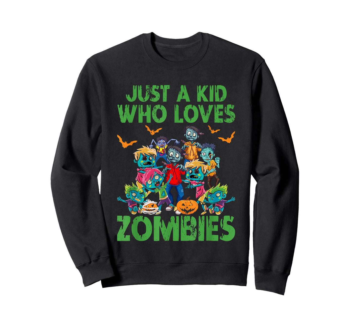 Just A Kid Who Loves Zombies Halloween Zombie Enthusiast T-Shirt