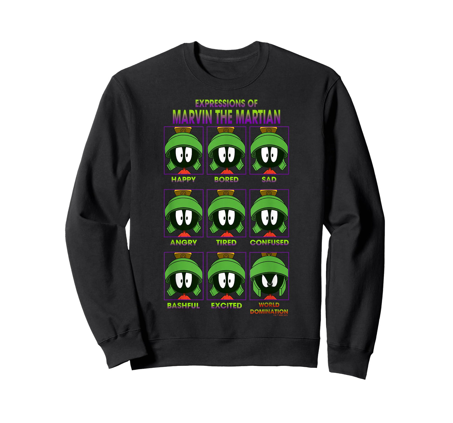 Looney Tunes Expressions of Marvin The Martian Poster T-Shirt Small
