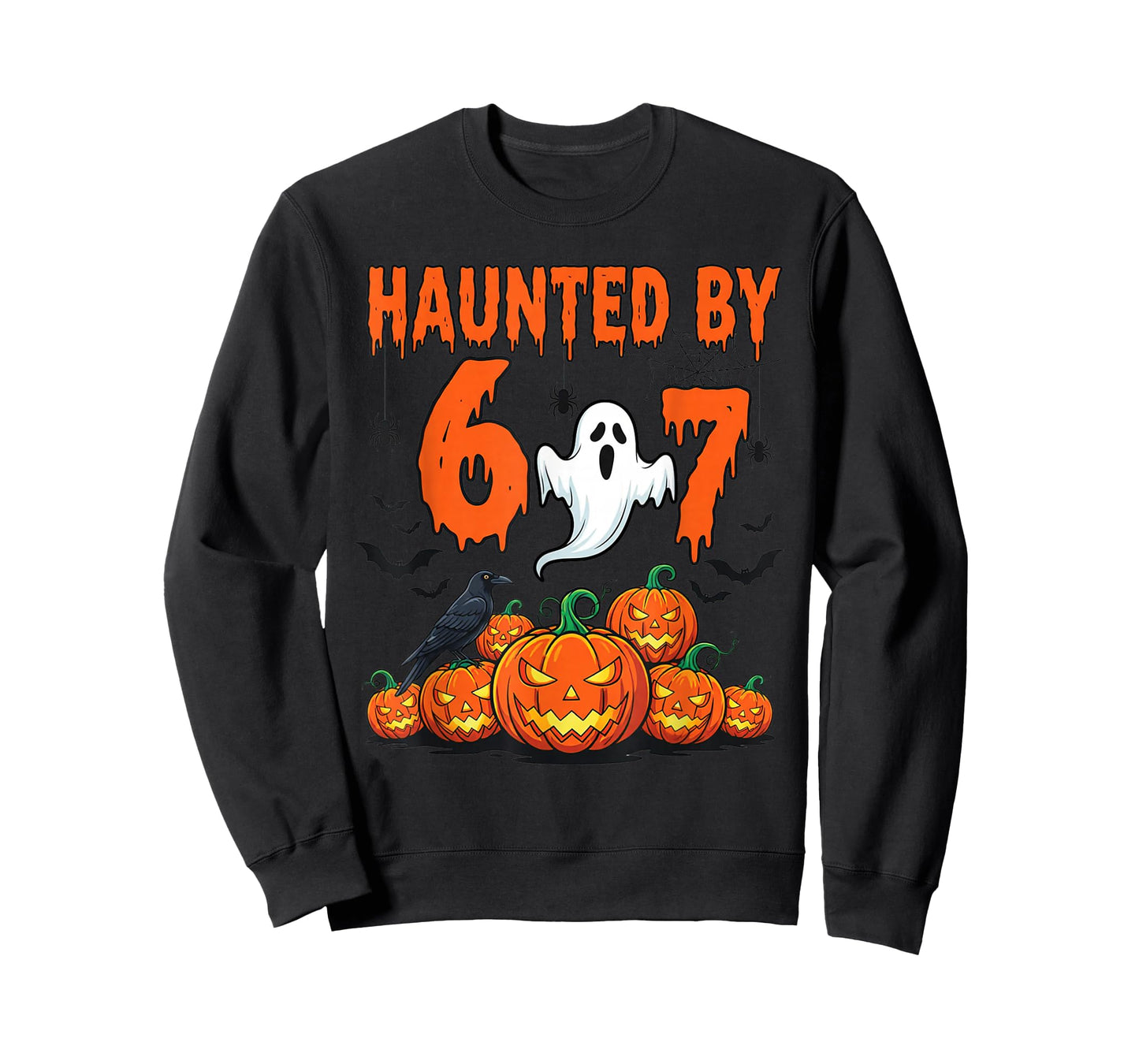 Haunted by 67 Meme Funny Ghost and Pumpkin Halloween Costume T-Shirt