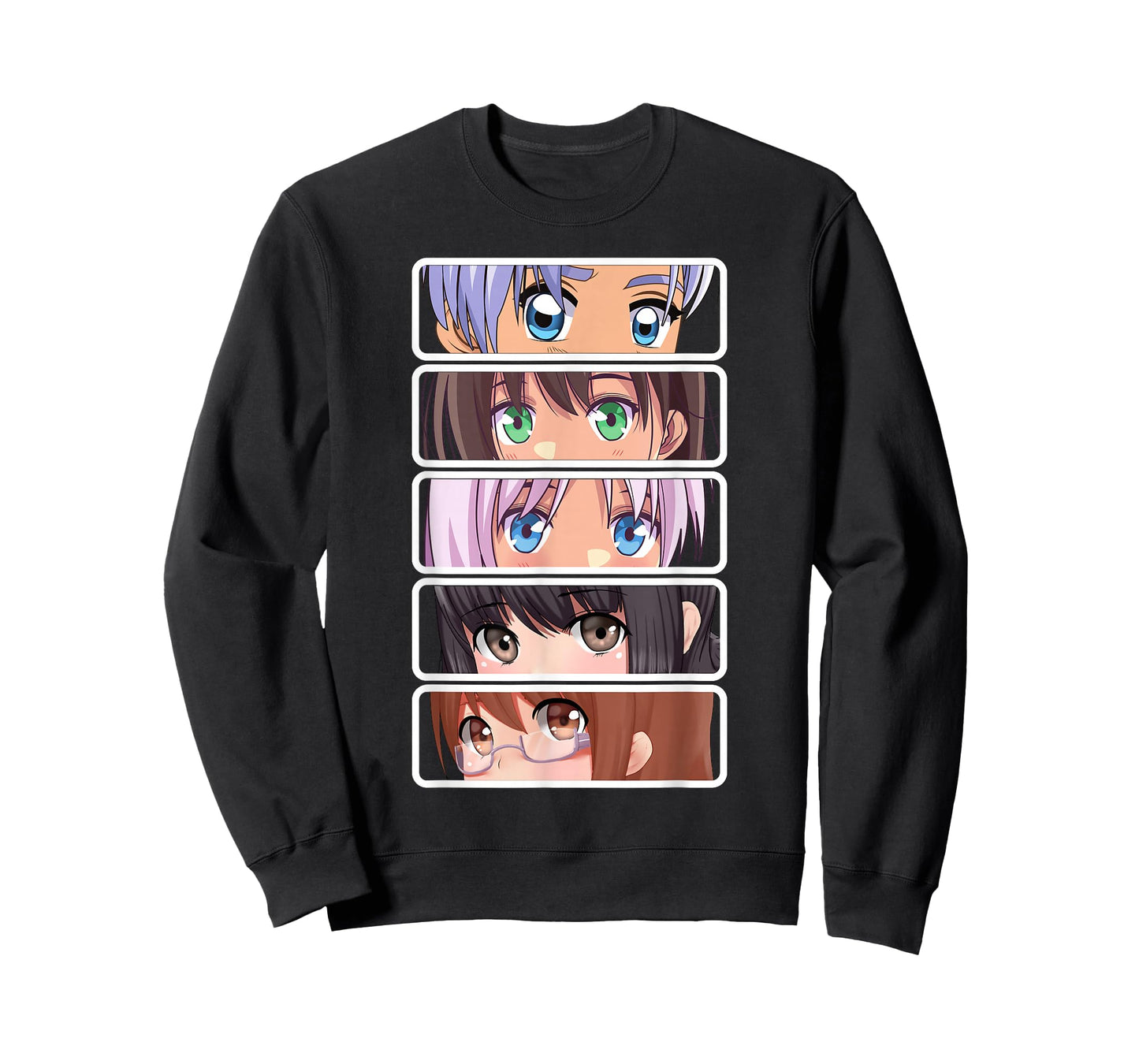 Manga Japanese Anime Graphic Faces Eyes T-Shirt