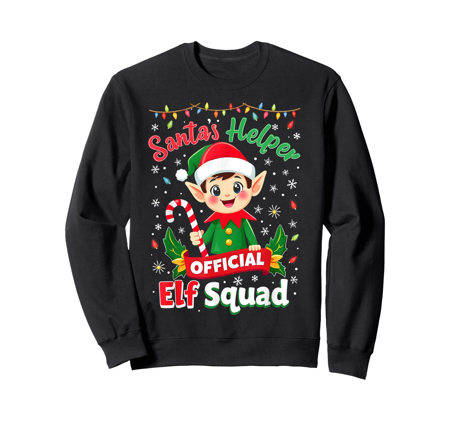 Elf Squad Santa's Holiday Helper Cute Elves Family Group T-Shirt