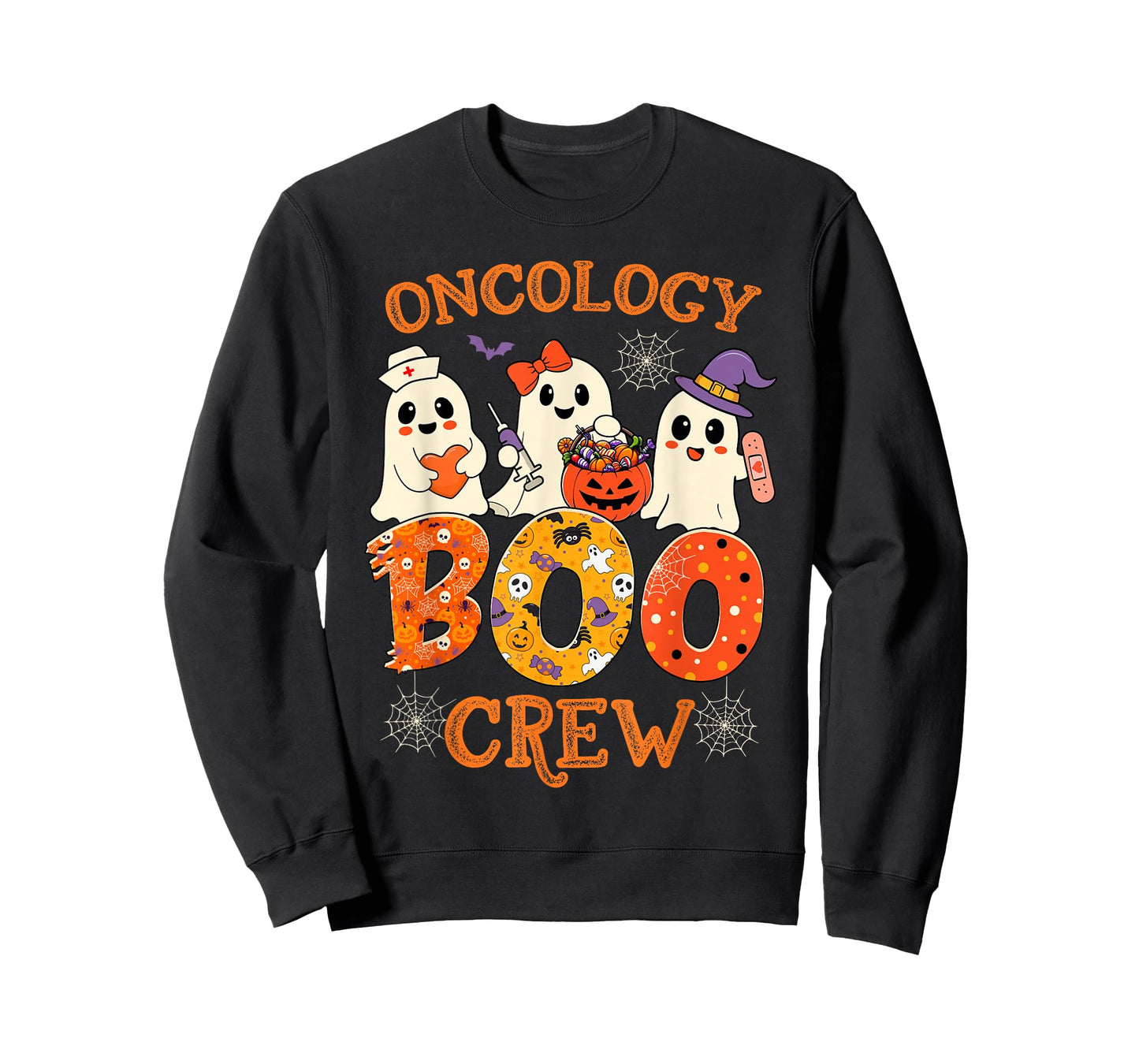 Oncology Boo Crew Funny Ghost Halloween Spooky Costume Nurse T-Shirt