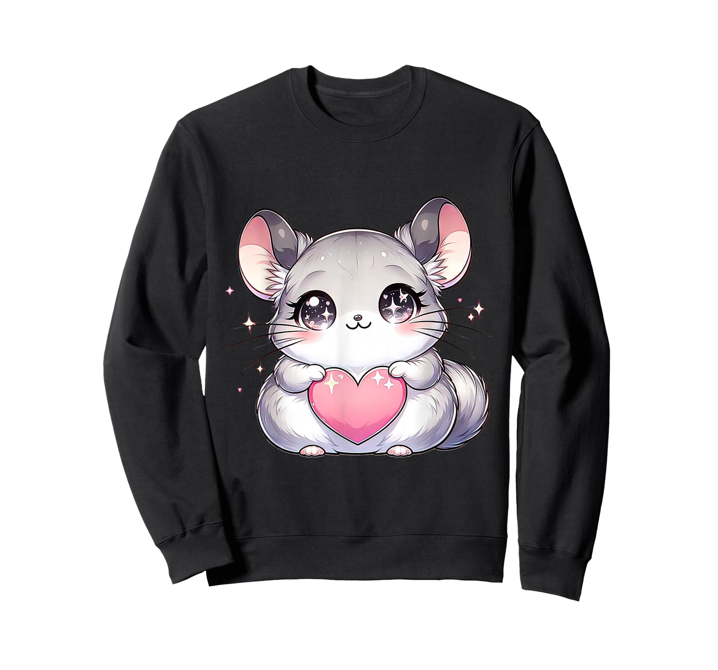 Kawaii Chinchilla Valentines Day Kids Teen Girls Otaku T-Shirt