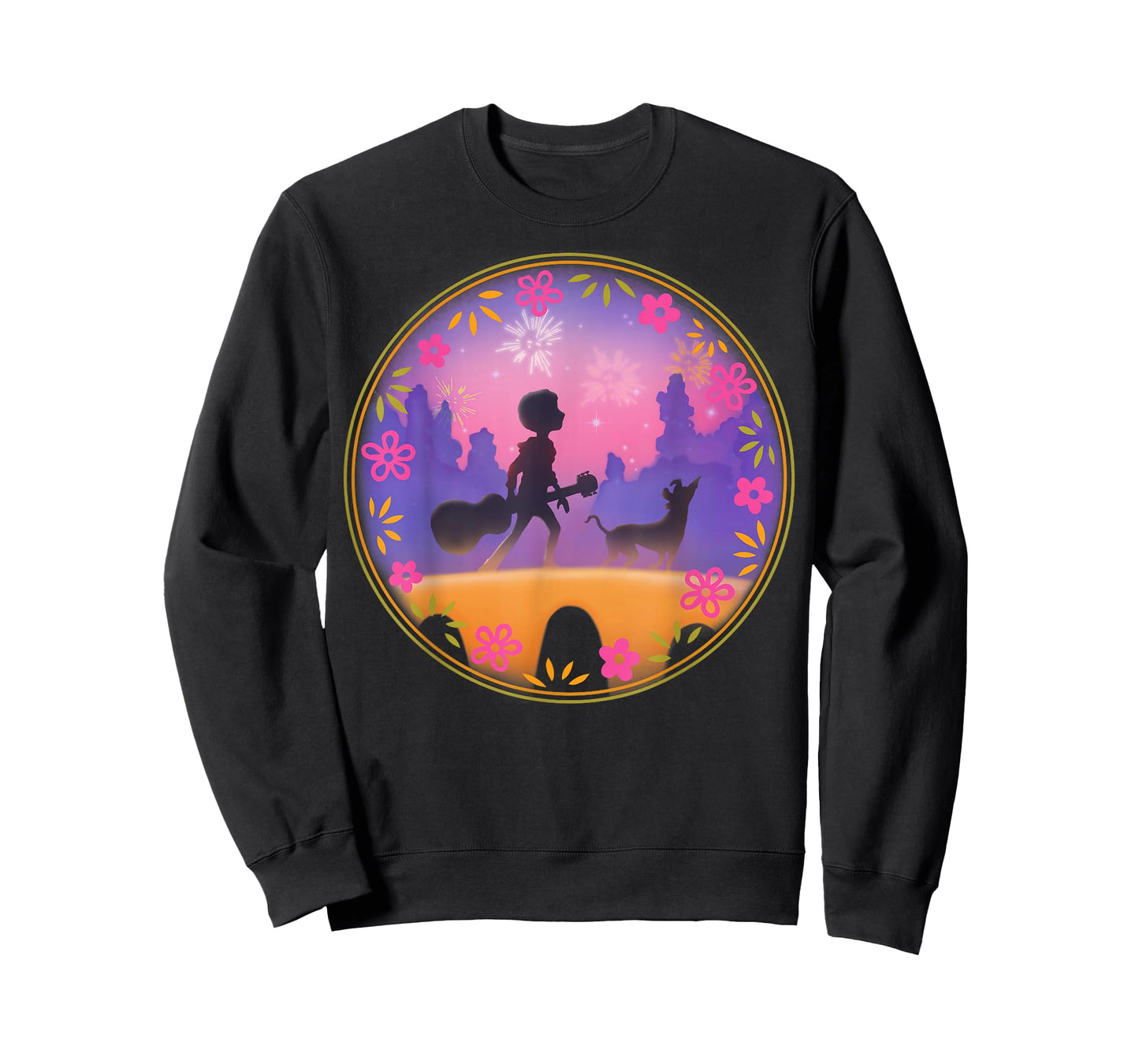 Disney Pixar Coco Miguel Dante Bridge Fireworks T-Shirt T-Shirt