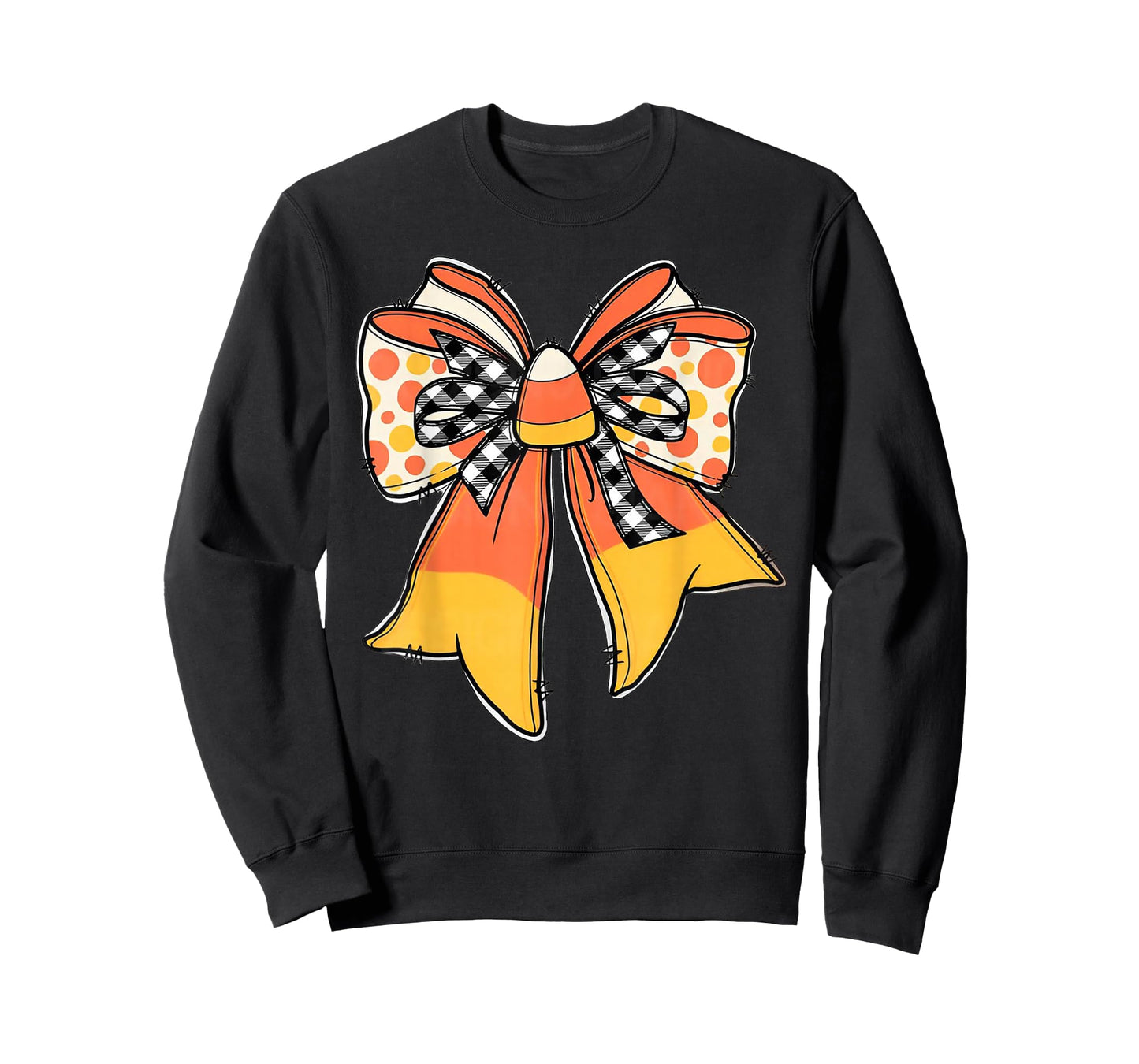 Coquette Bow Candy Corn Thanksgiving Costume Women Girl Kids T-Shirt