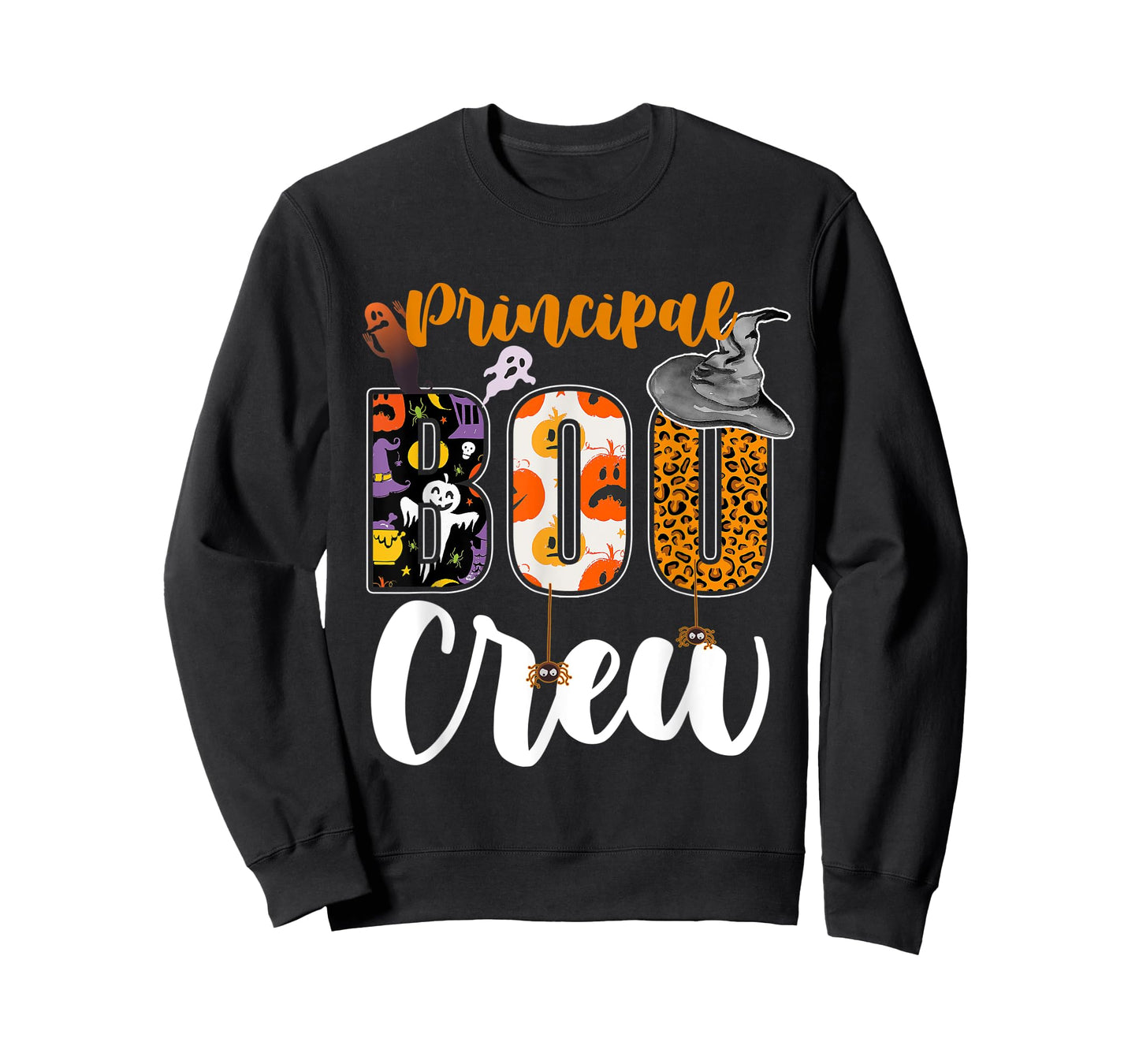 Principal Boo Crew Ghost Halloween Teachers School Matching T-Shirt