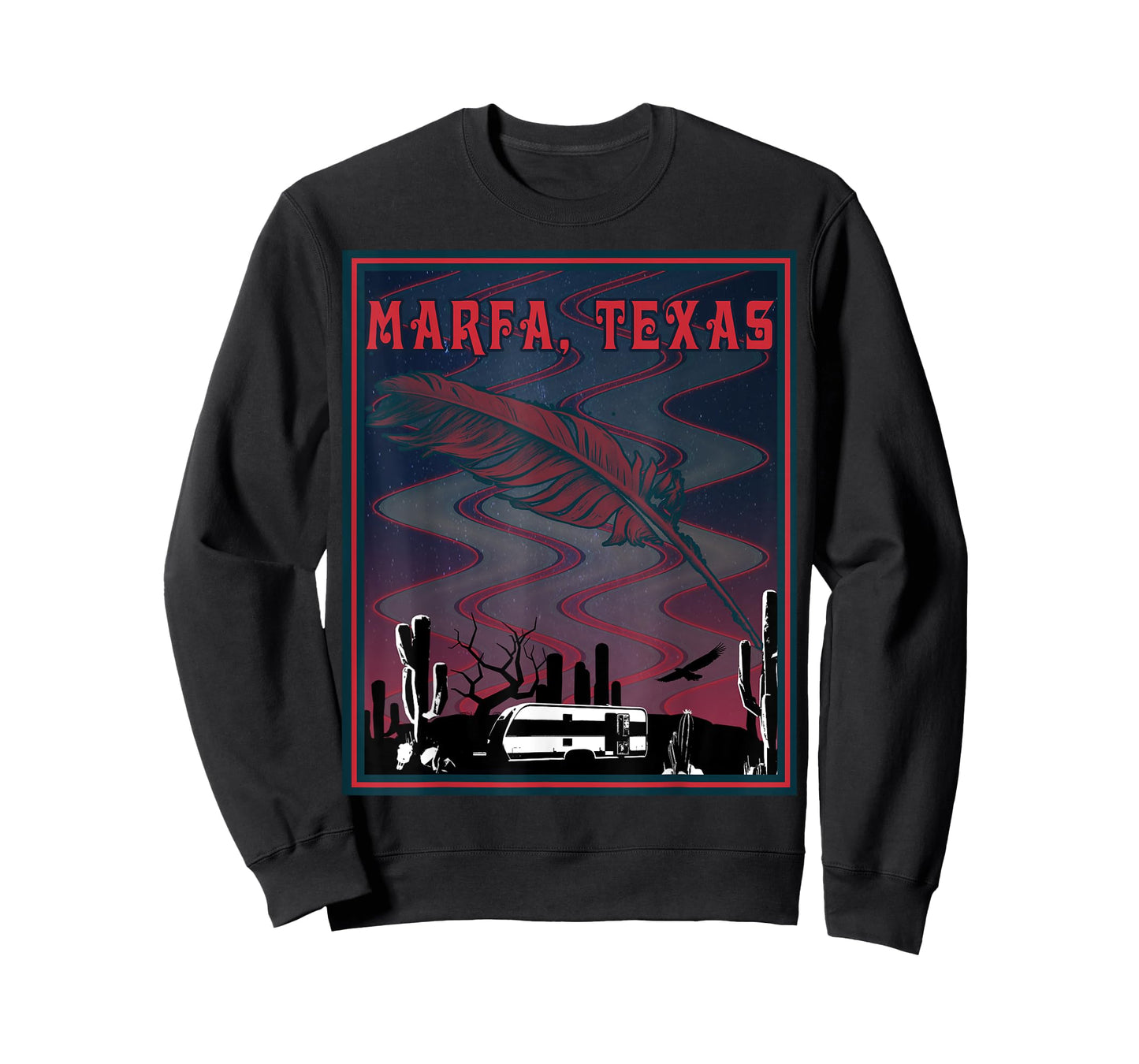 Retro Marfa Lights Texas Starry Night T-Shirt T-Shirt