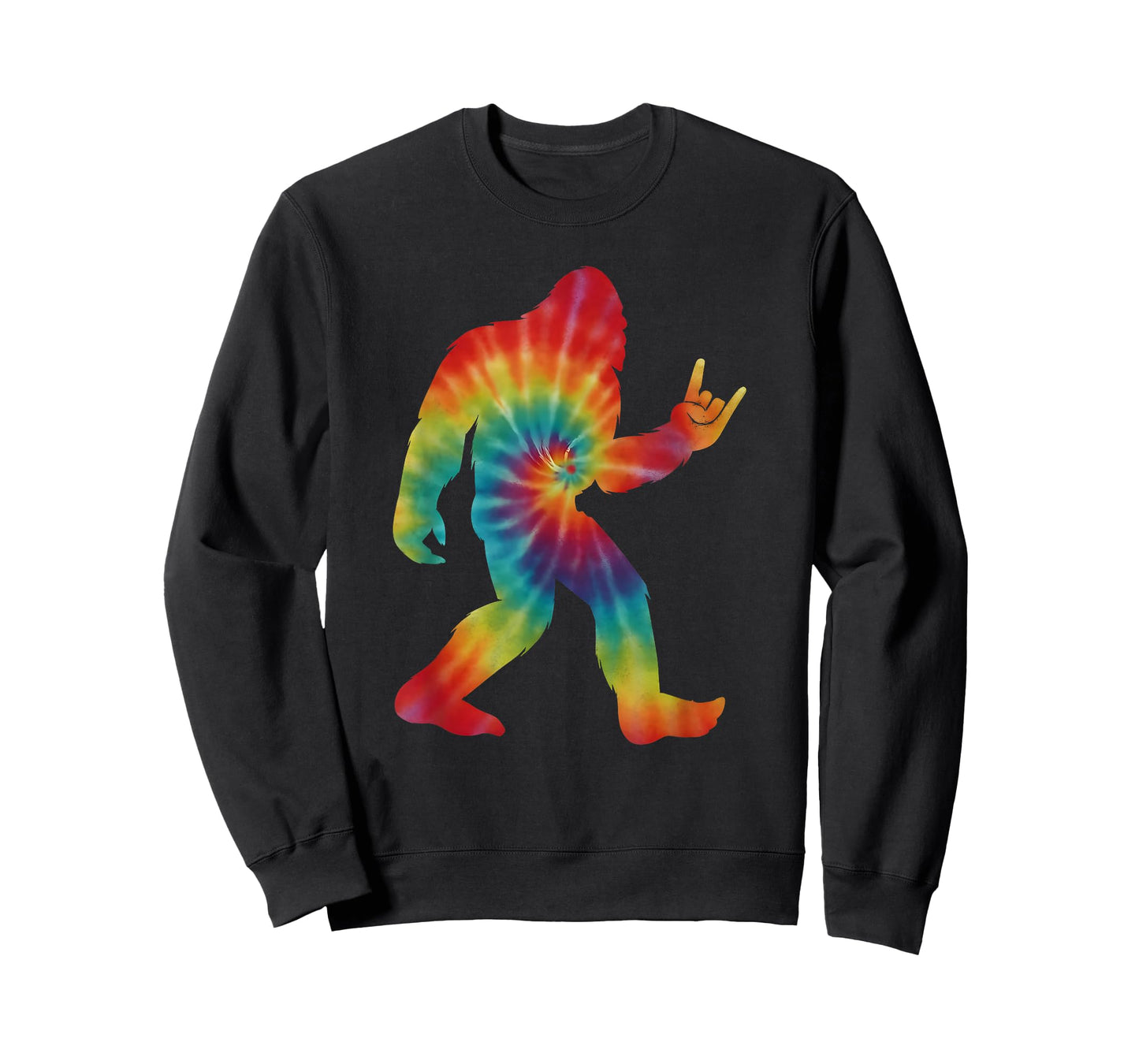 Funny Bigfoot Rock and Roll Tie Dye Tee Sasquatch Believer T-Shirt