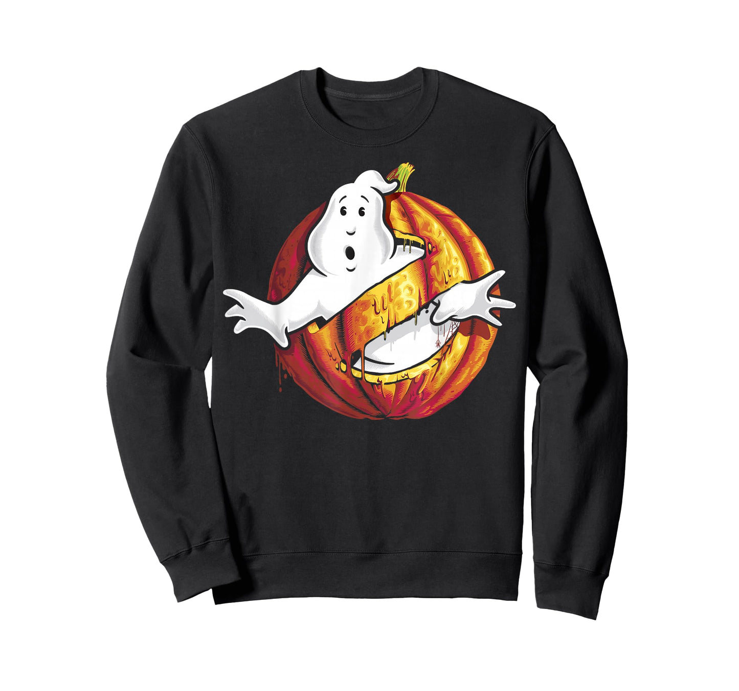 Ghostbusters Classic Logo Halloween Pumpkin Graphic T-Shirt T-Shirt