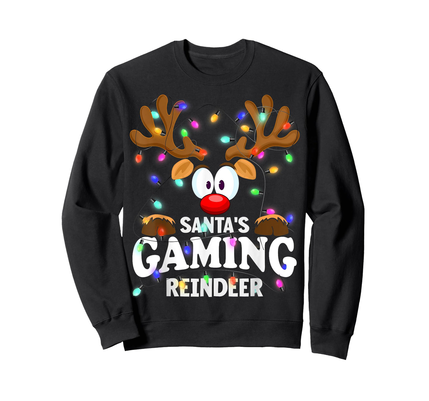 Christmas Men Women Santa's Gaming Reindeer T-Shirt