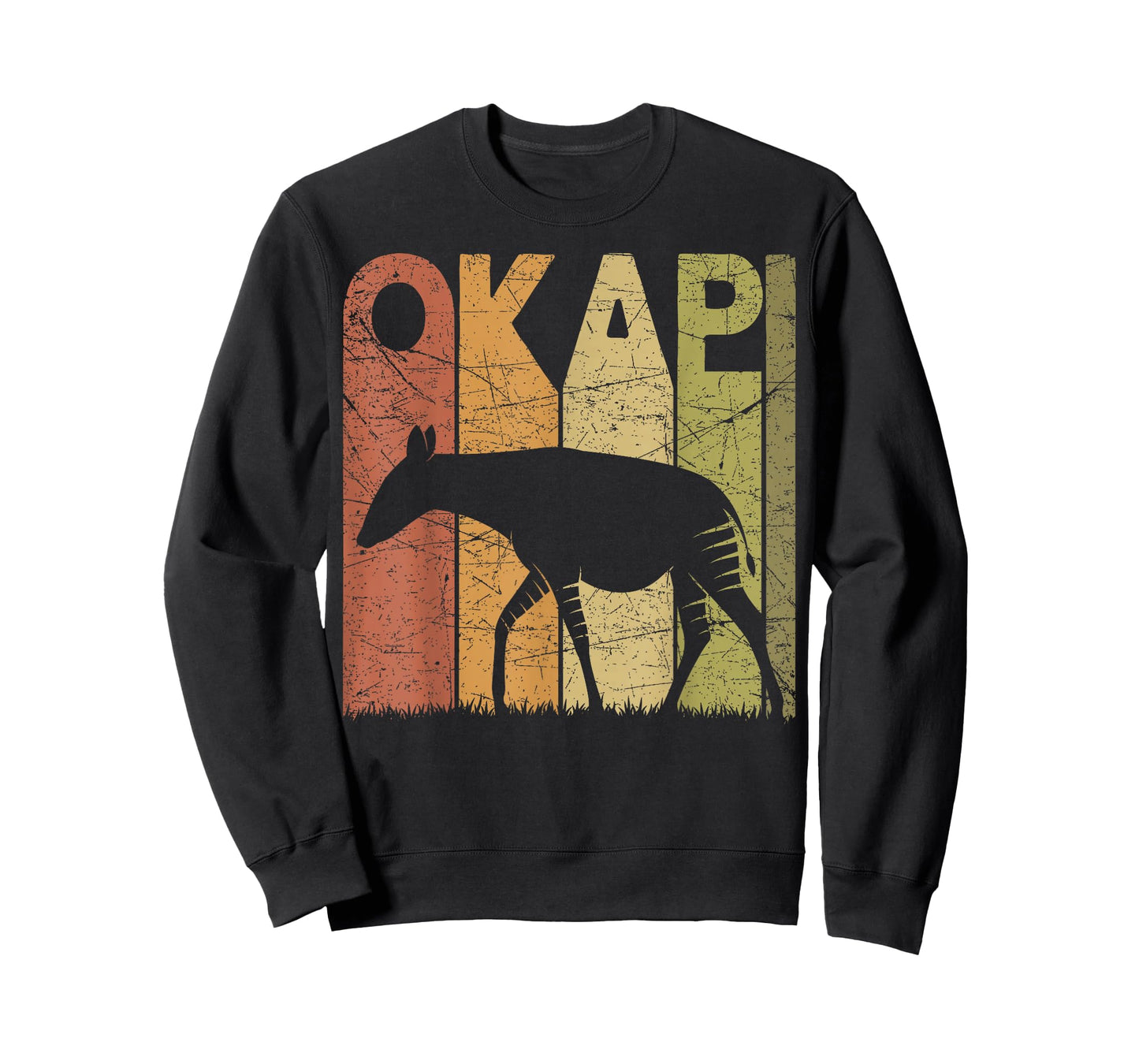 Okapi Vintage Forest Giraffe Okapi Retro Zoology T-Shirt