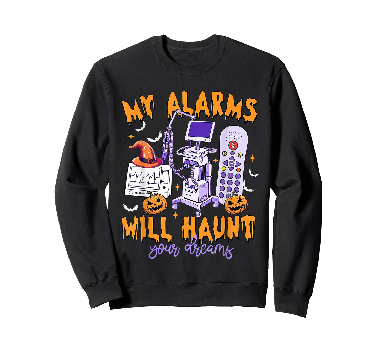 My Alarms Will Haunt Your Dreams Telemetry Nurse Halloween T-Shirt