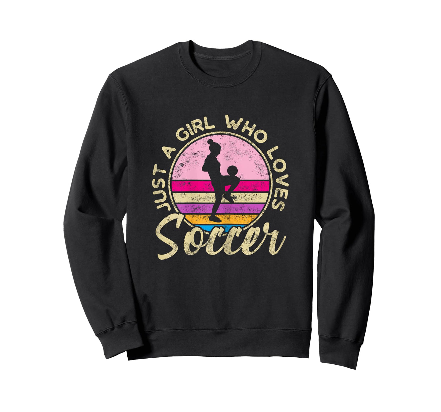 Just a Girl who loves Soccer Women Retro Vintage Soccer T-Shirt