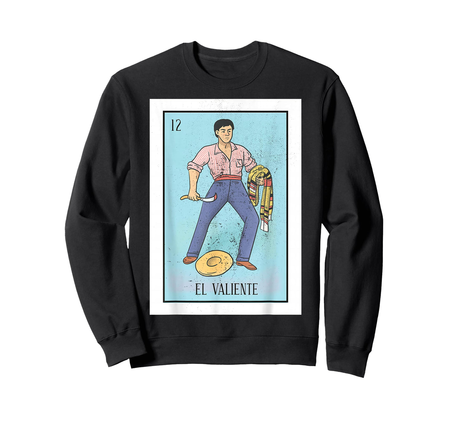 Retro El Valiente Mexican Lottery Bingo Game The Brave Card T-Shirt