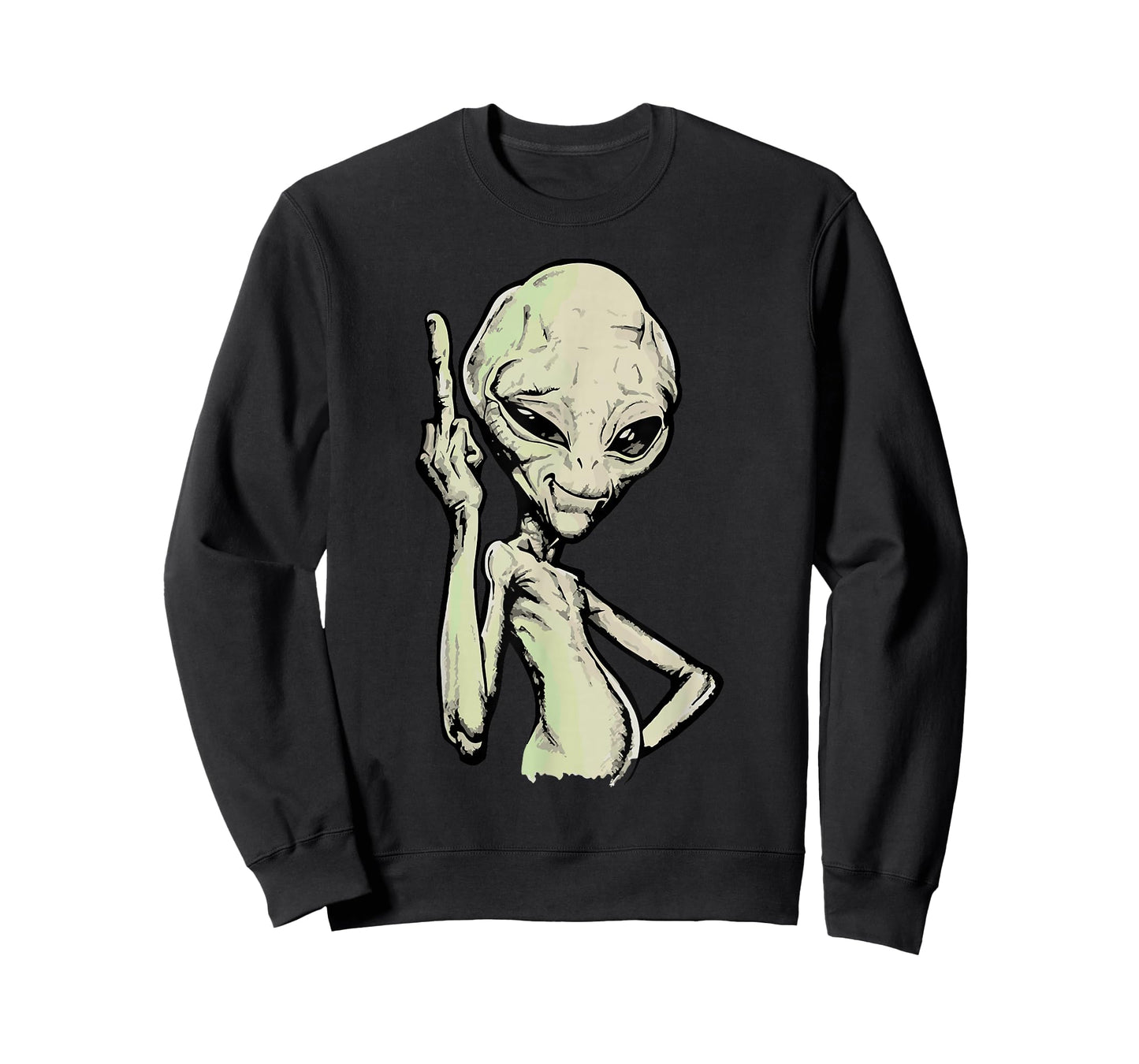 Alien Middle Finger Adult Humour Funny Novelty T-Shirt