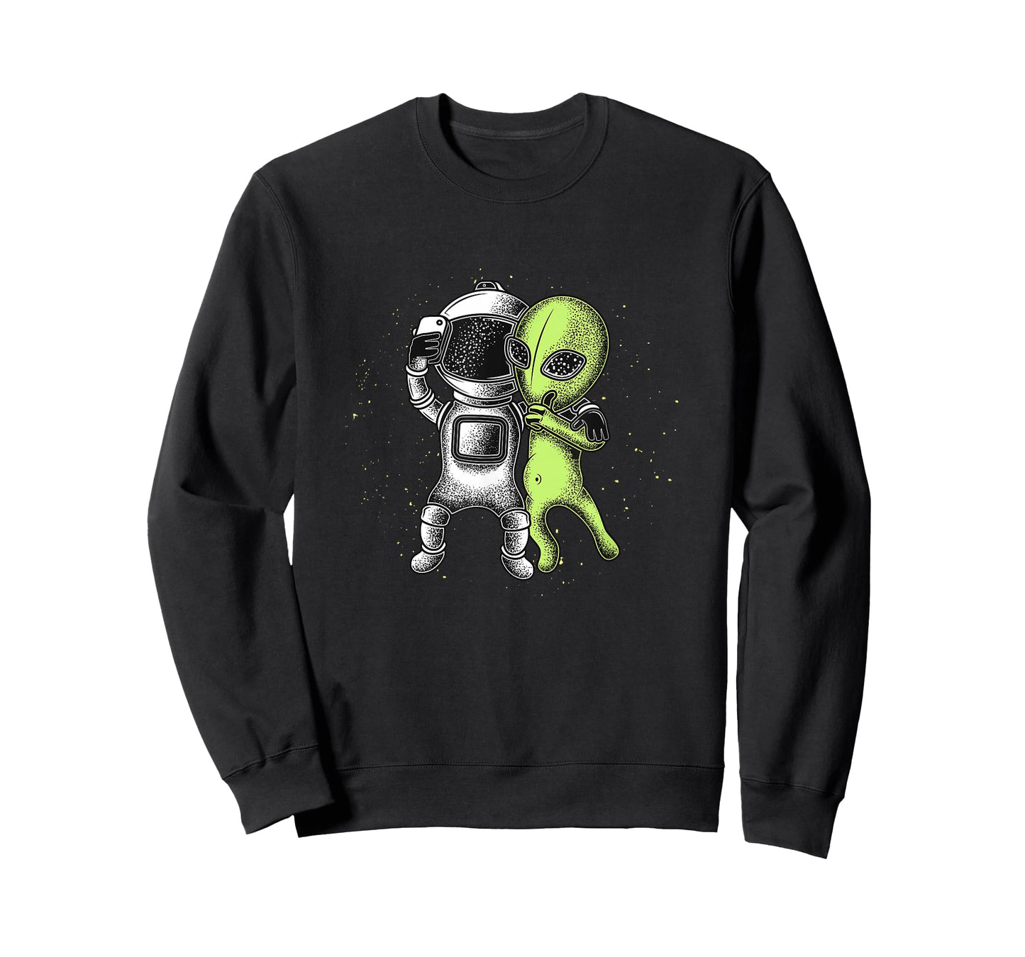 Alien Selfie Retro Style Funny Astronaut & Alien T-Shirt
