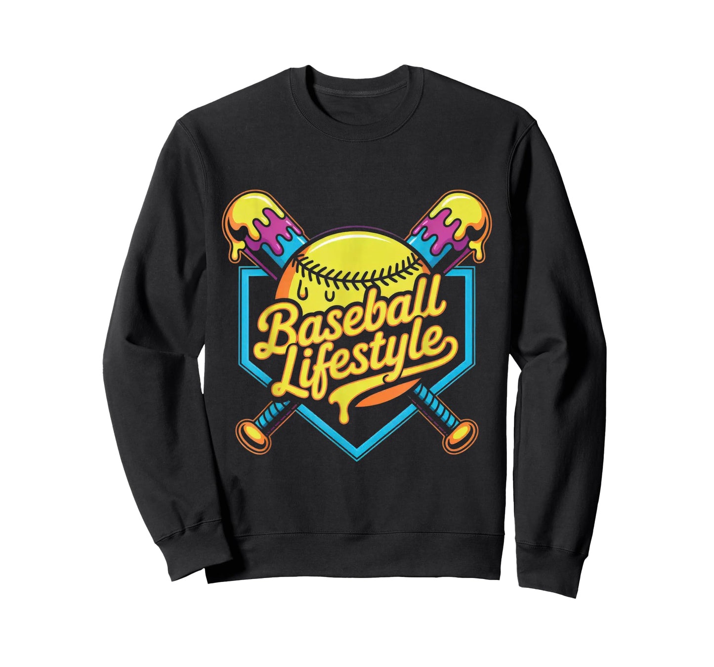 Baseball Lifestyle 101 Apparel Youth Baseball Drip Ice Cream T-Shirt