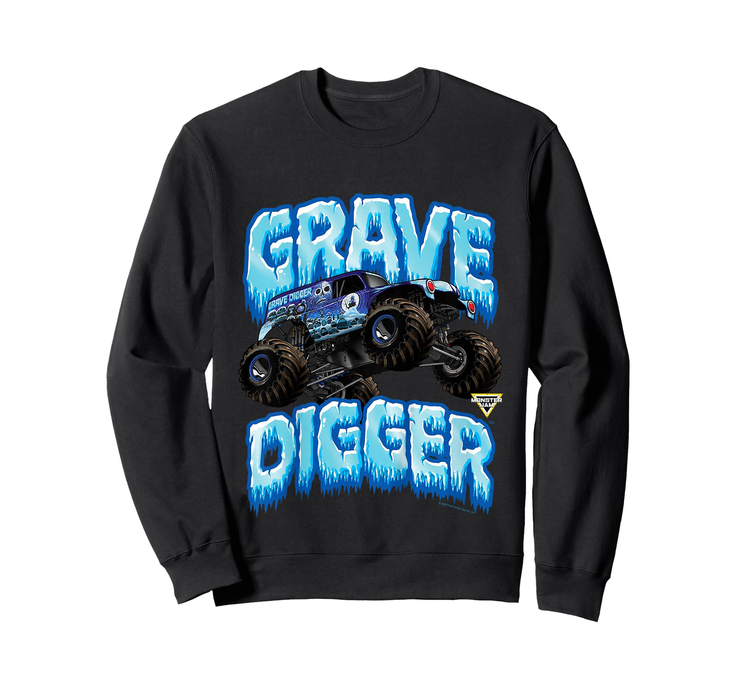 Monster Jam Kids Grave Digger Ice Cold Monster Truck T-Shirt