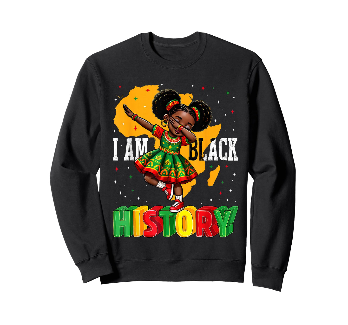 African American Girl Kid I Am Black History Month T-Shirt
