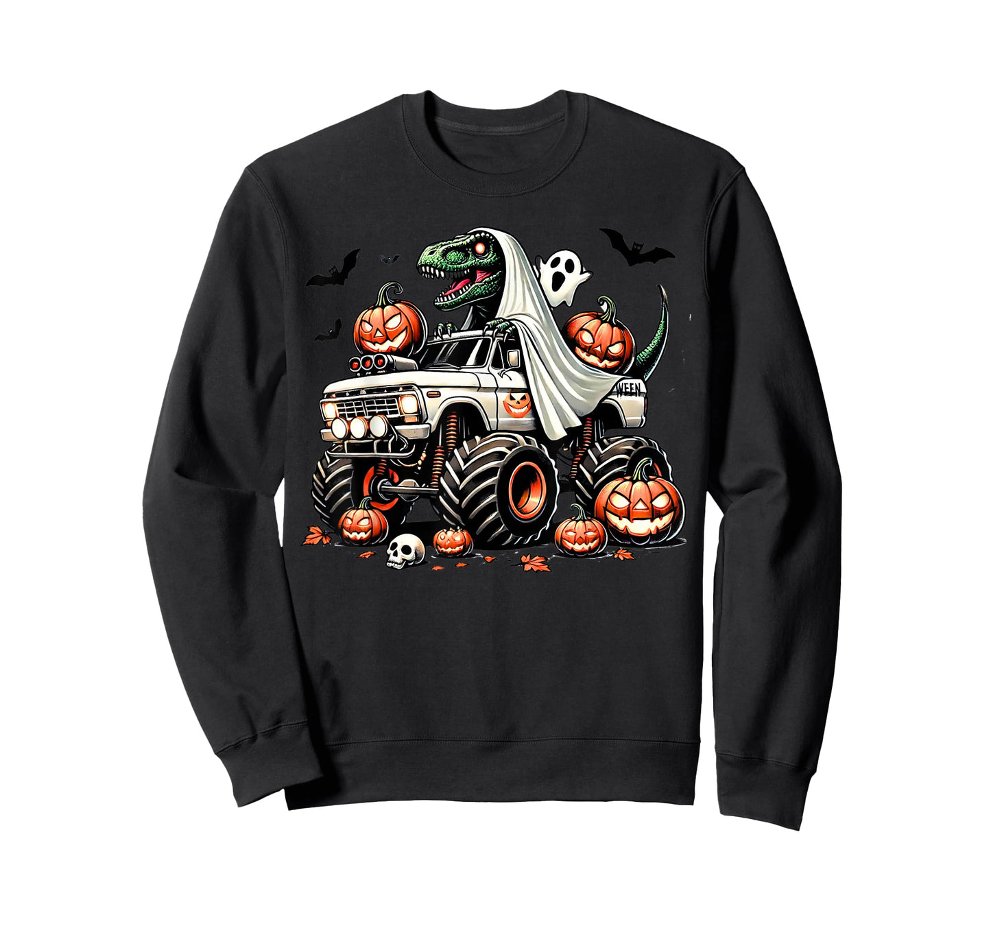 Orange Purple Boys Halloween Shirt Ghost Kids Spooky Toddler T-Shirt