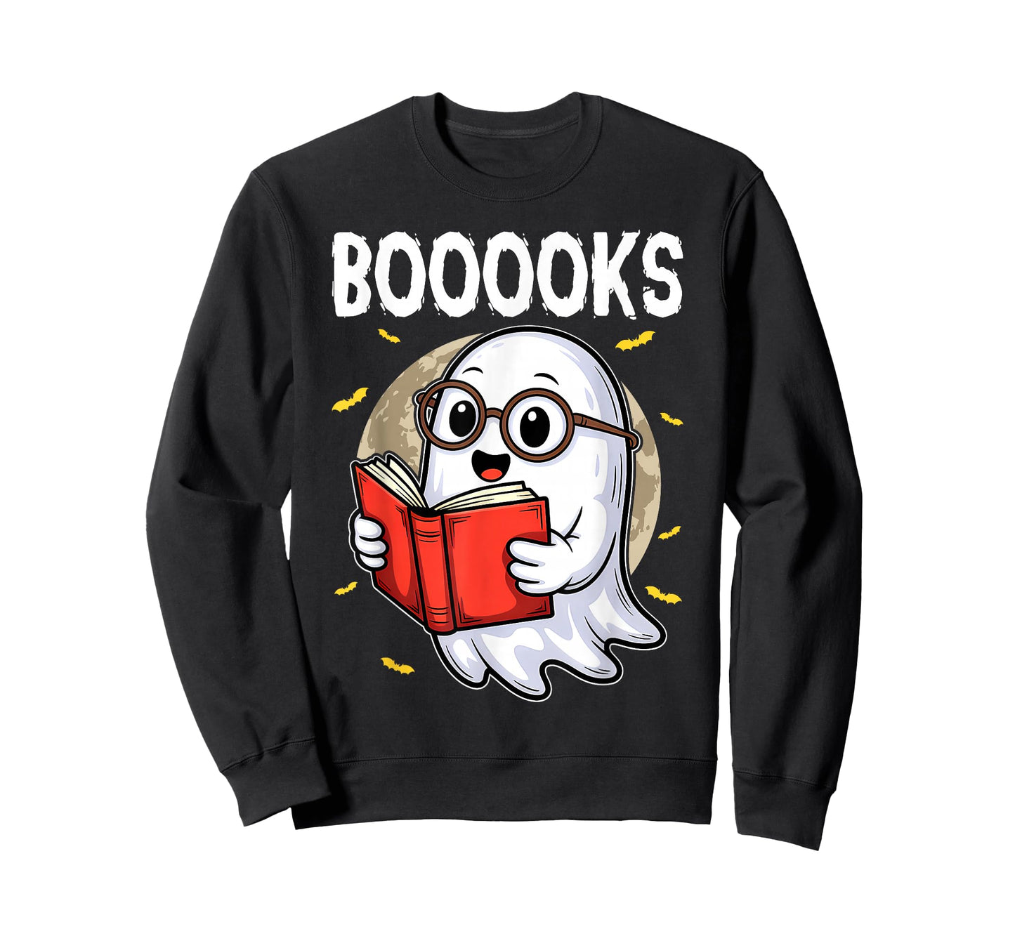 Booooks Ghost Funny Halloween Teacher Book Library Reading T-Shirt