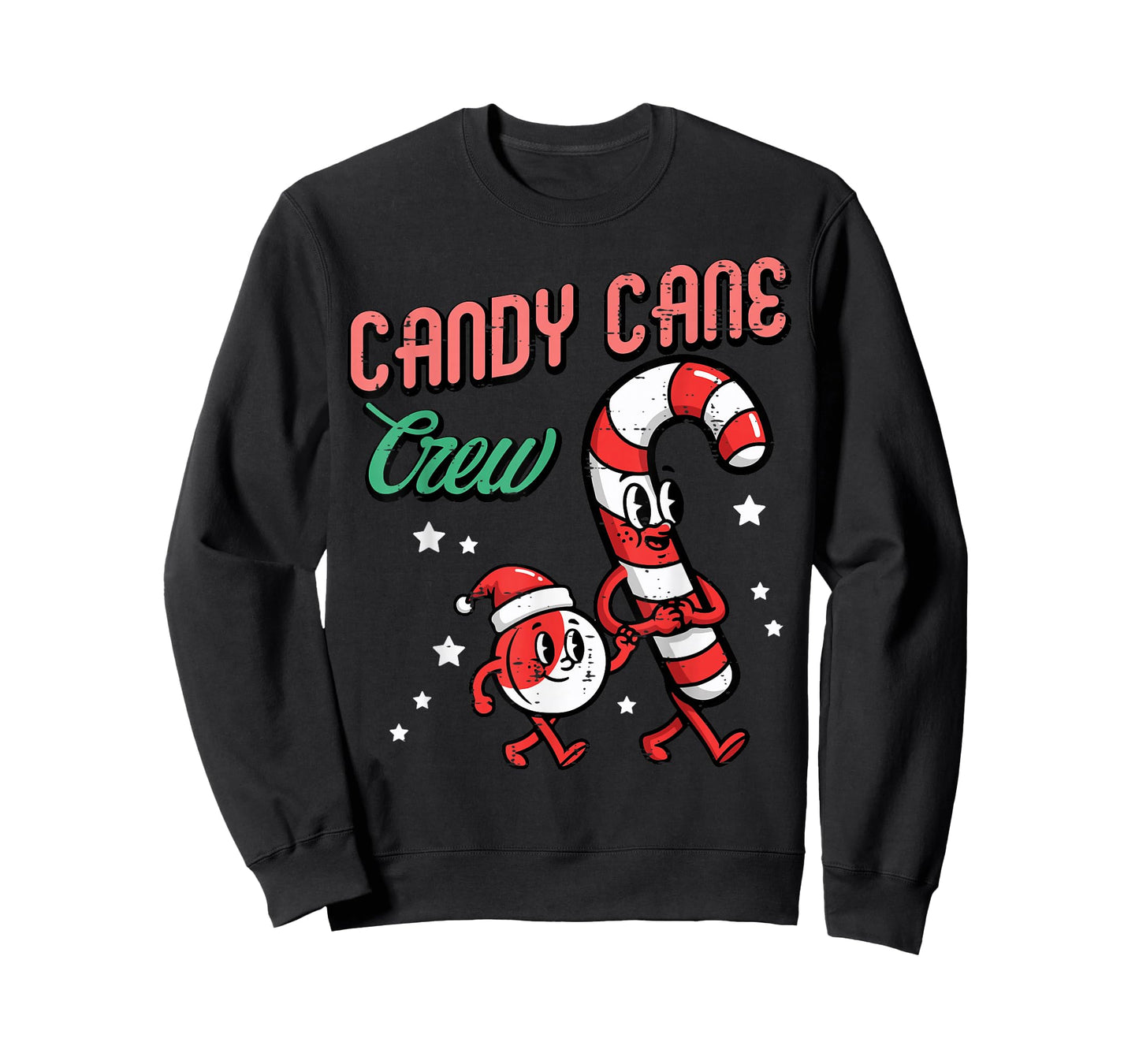 Christmas Candy Cane Crew Squad Xmas Matching Men Women Kids T-Shirt