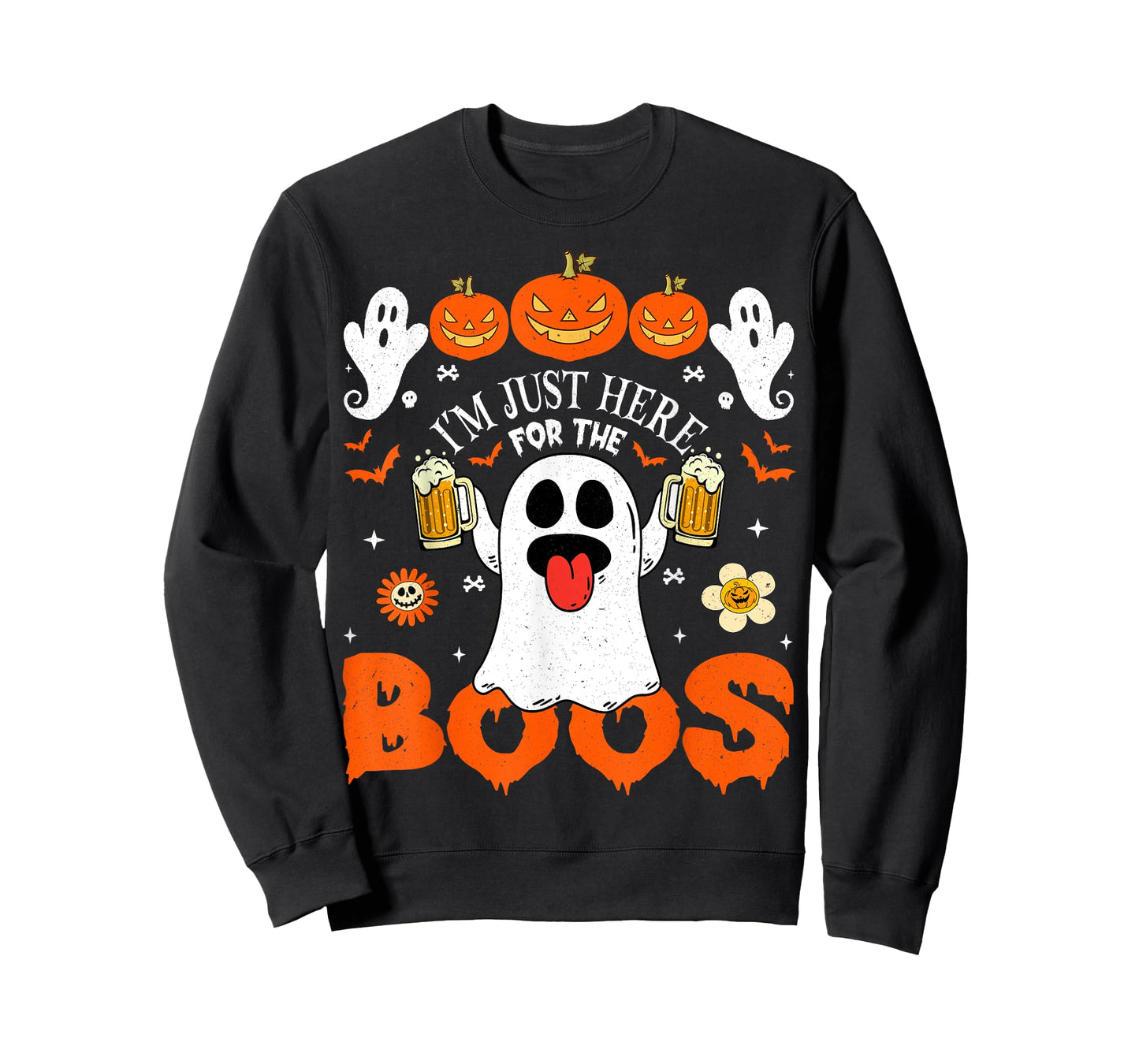 Funny Halloween Ghost Costume I'm Just Here for The Boos T-Shirt