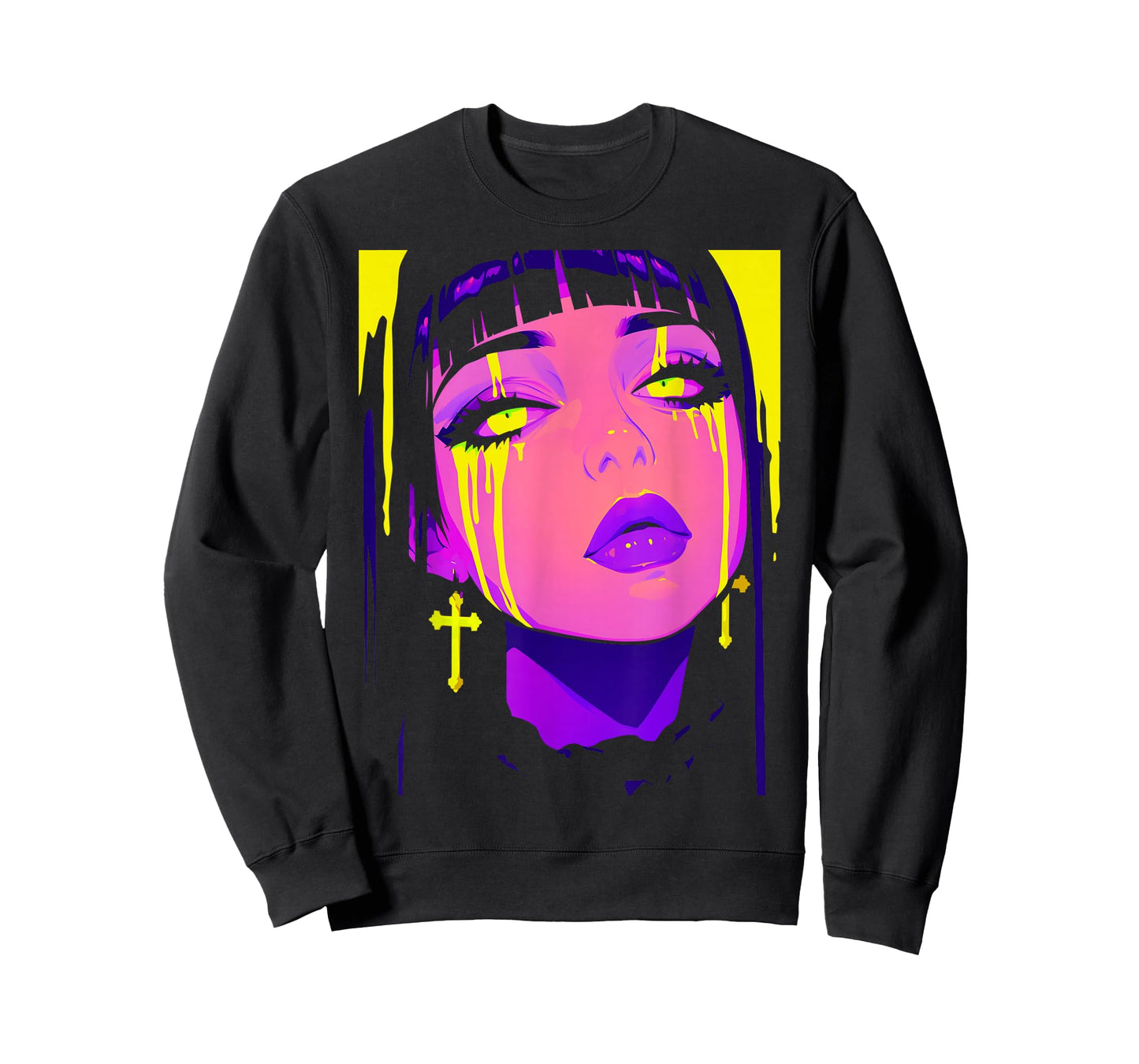 Cybergoth Cybercore Grunge Punk Goth Girl Alt Anime Manga T-Shirt