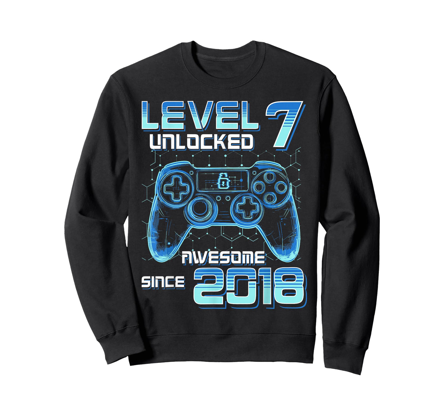 Level 7 Unlocked Video Game Party 7th Birthday Gamer Boys T-Shirt