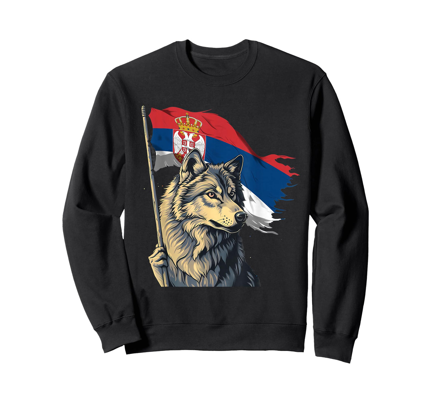 Serbia Wolf Serbian Flag Serbian Roots Srbija Serbian Pride T-Shirt
