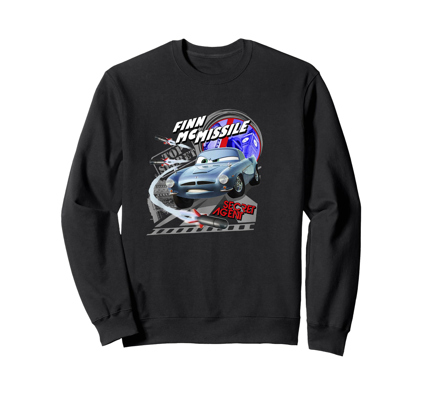 Disney Pixar Cars 2 Finn McMissile Secret Agent Poster T-Shirt