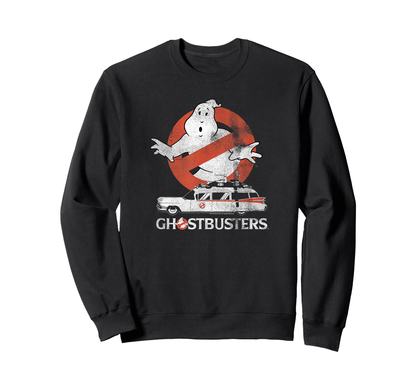 Ghostbusters No Ghost with Ectomobile Retro Movie T-Shirt
