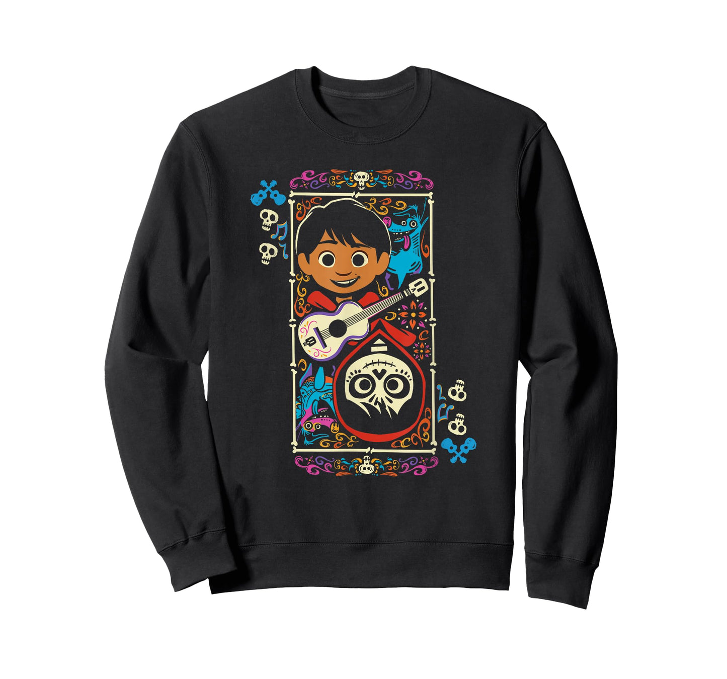 Disney Pixar Coco Miguel Two Faces Day Of The Dead Big Frame T-Shirt