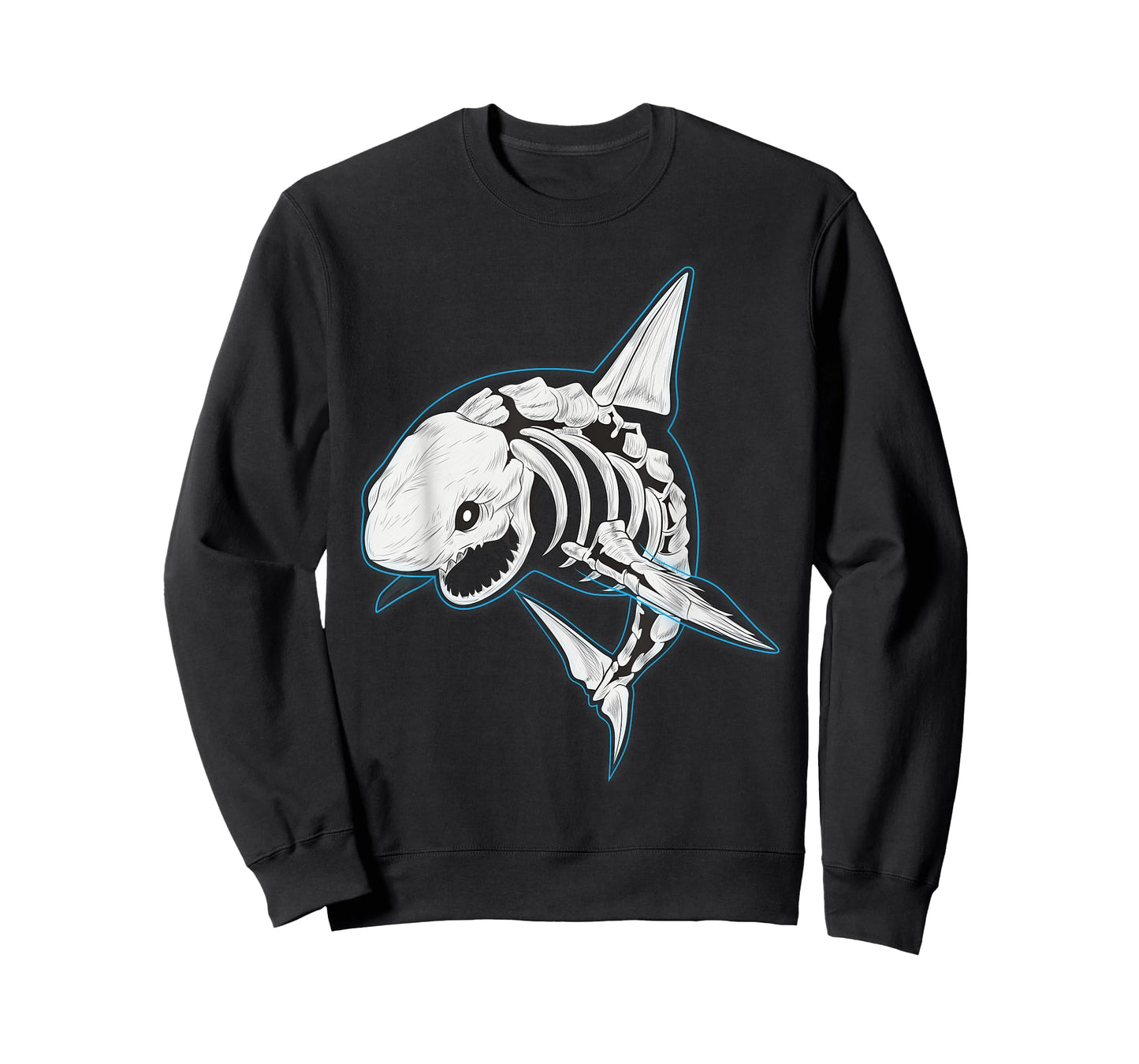 Shark Ghost Shirt Spooky Shark Halloween Costumes Skeleton T-Shirt