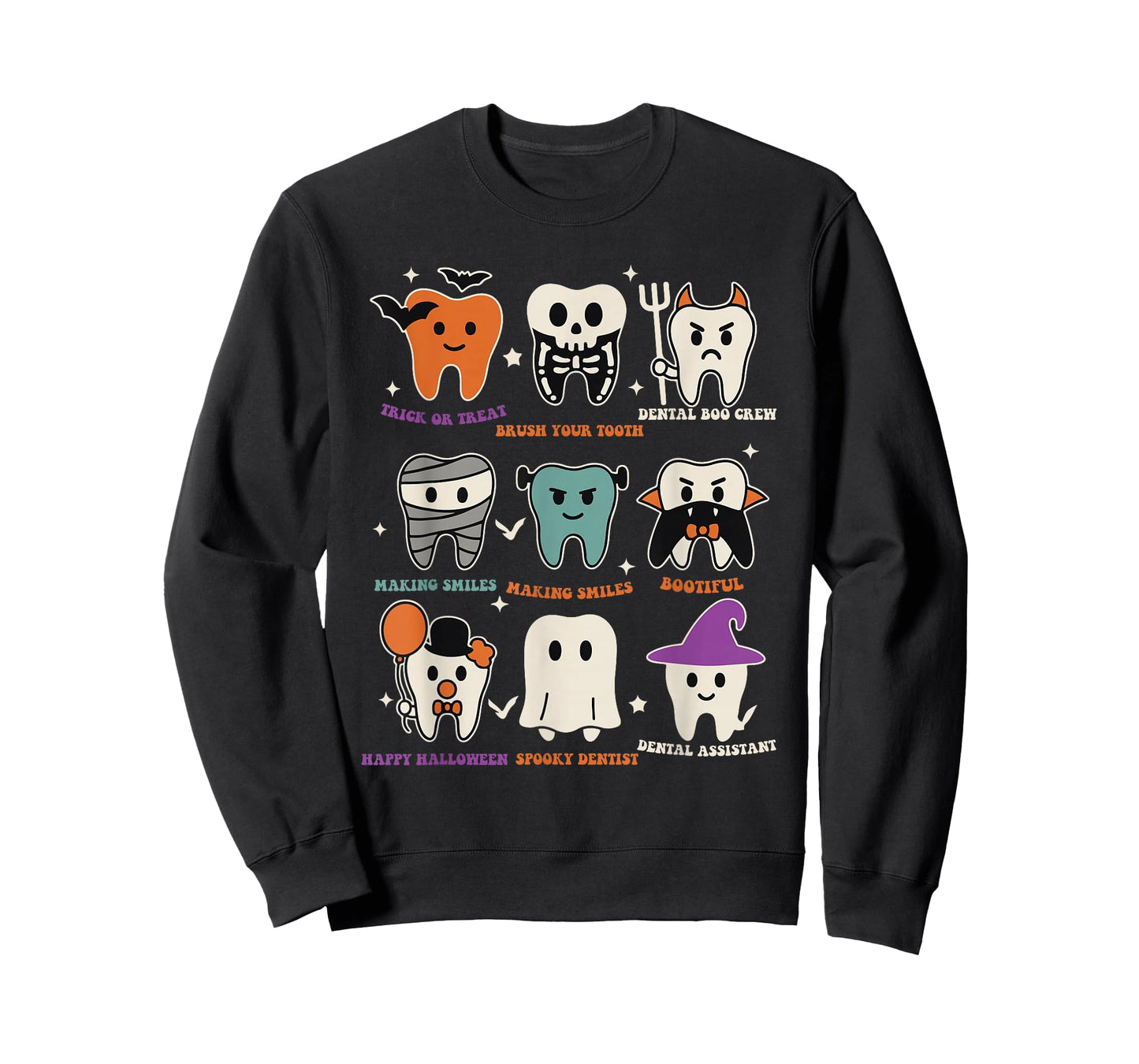 Halloween Dental Boo Crew Dentist Costume Teeth Women Men T-Shirt