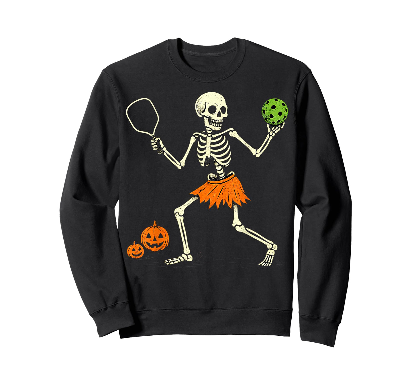 Spooky Pickleball Halloween Skeleton Costume Women T-Shirt