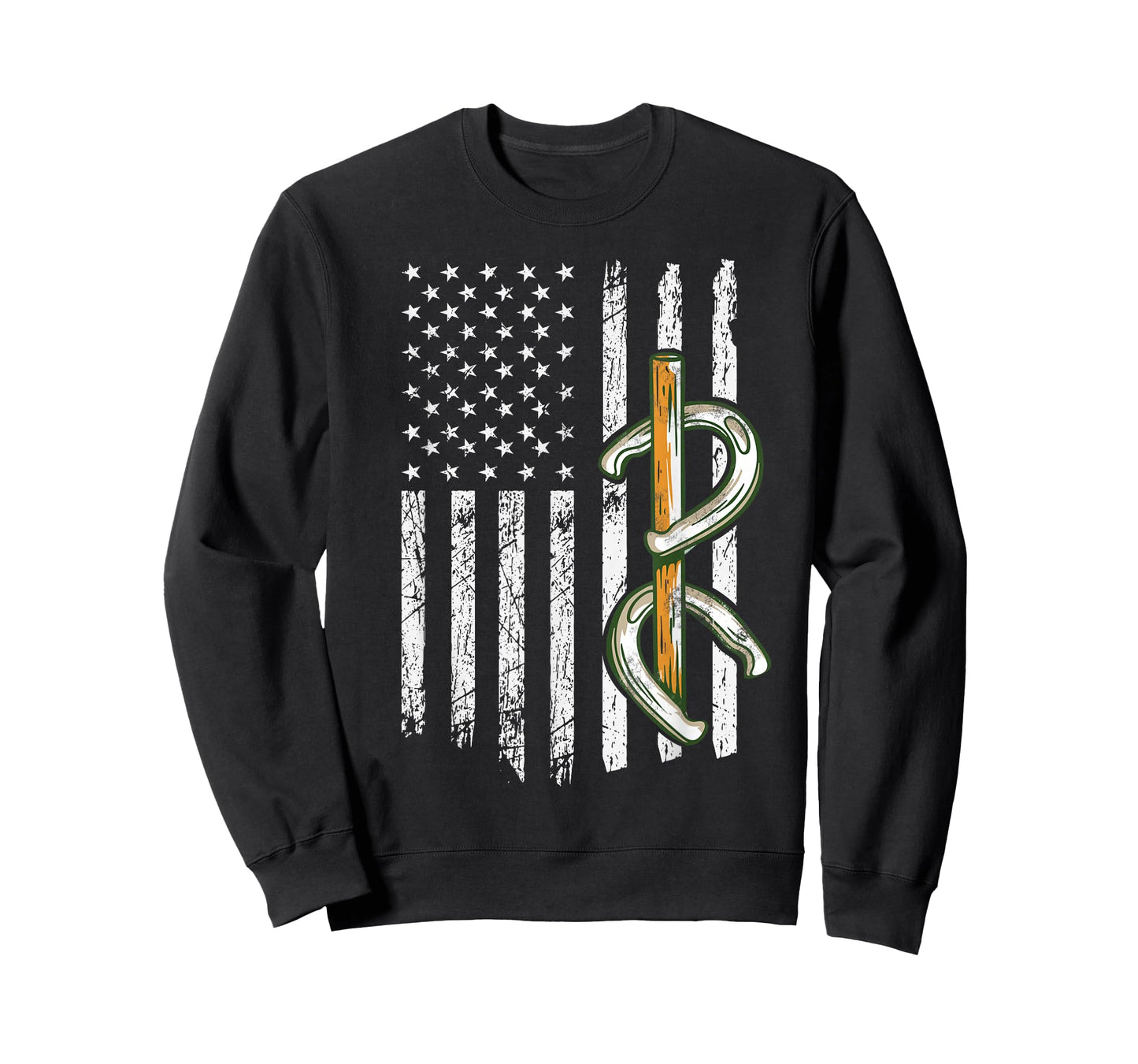 Horseshoe pitching usa flag horseshoe throwing game patriot T-Shirt