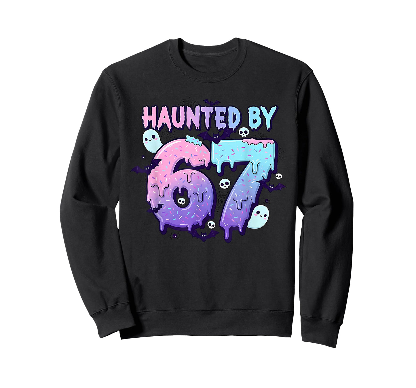 Haunted by 67 Drippy Ghost Meme Funny Halloween Girls Boys T-Shirt