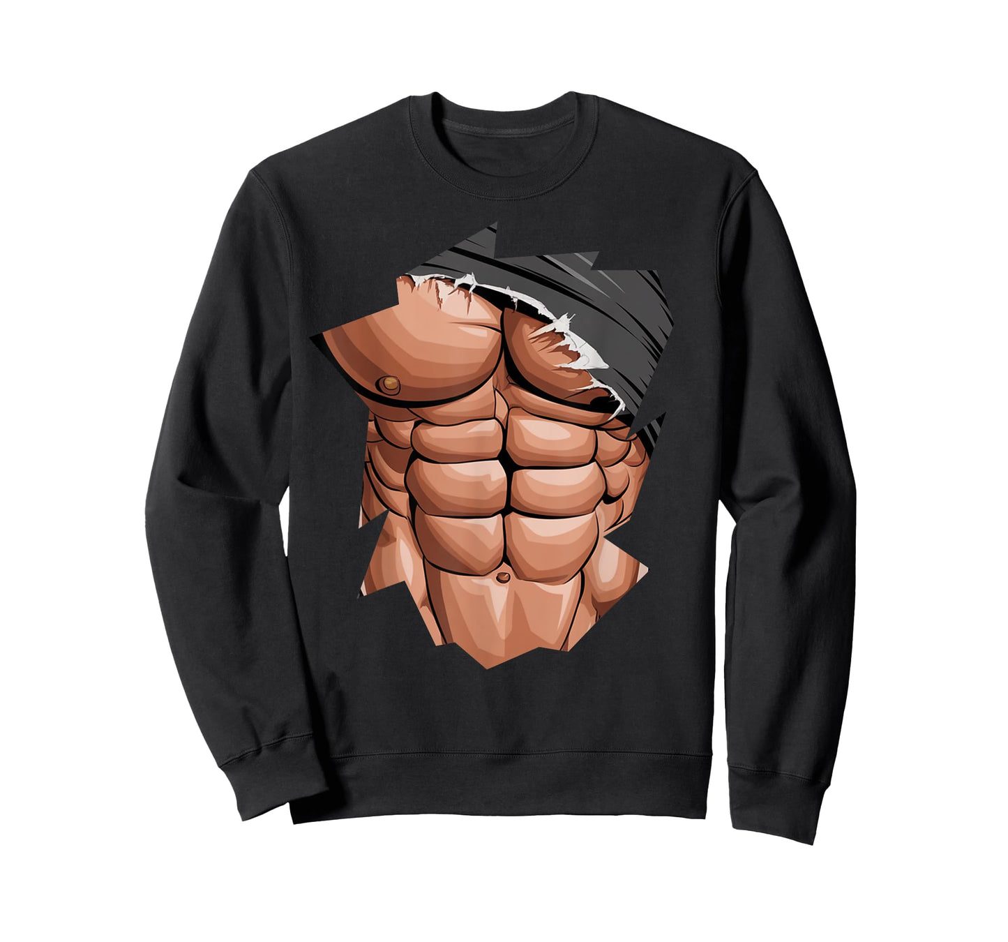 Anime mens body builder six pack muscle funny fake abs T-Shirt