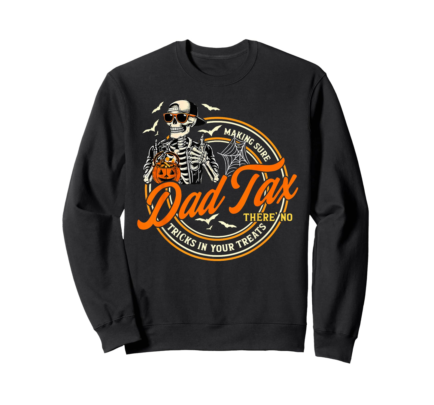 Retro Dad Tax Skeleton Halloween Funny Trick or Treat T-Shirt