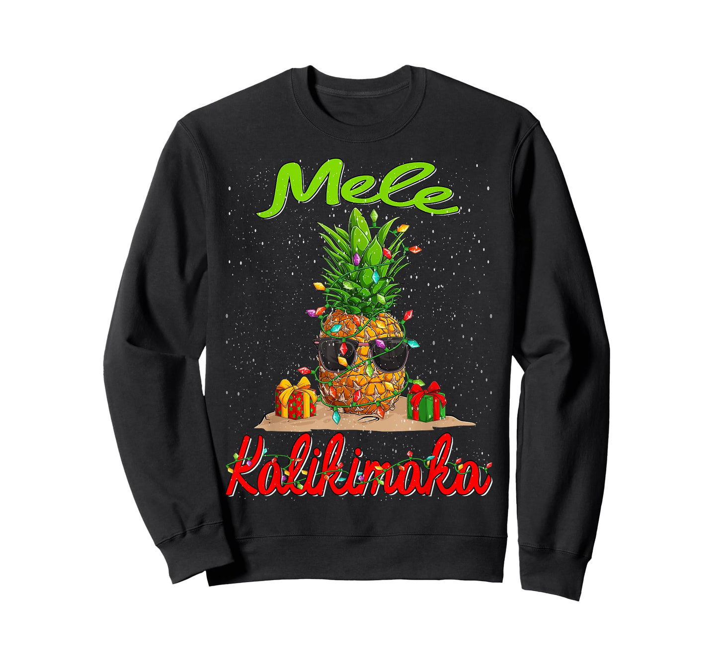 Mele Kalikimaka Christmas Pineapple Shaka Hawaii T-Shirt